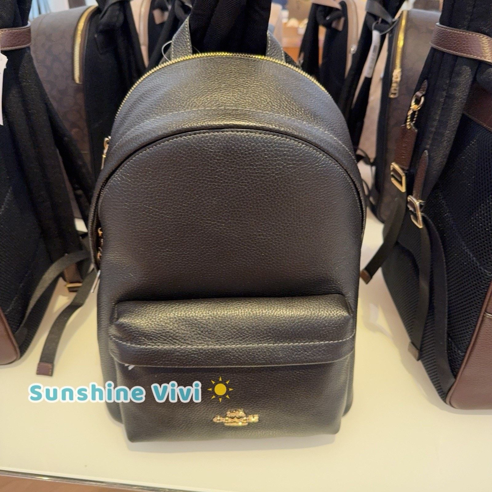 Coach NWT Coach Taylor Small Backpack In Leather CDW78 Gold/black Size ONE SIZE - 1 Thumbnail