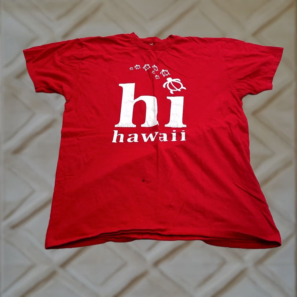 Logo 7 Alstyle Shirt Adult Large Red Hawaii Logo Cotton Short Sleeve Crew Ultimate HI Size US L / EU 52-54 / 3 - 1 Thumbnail