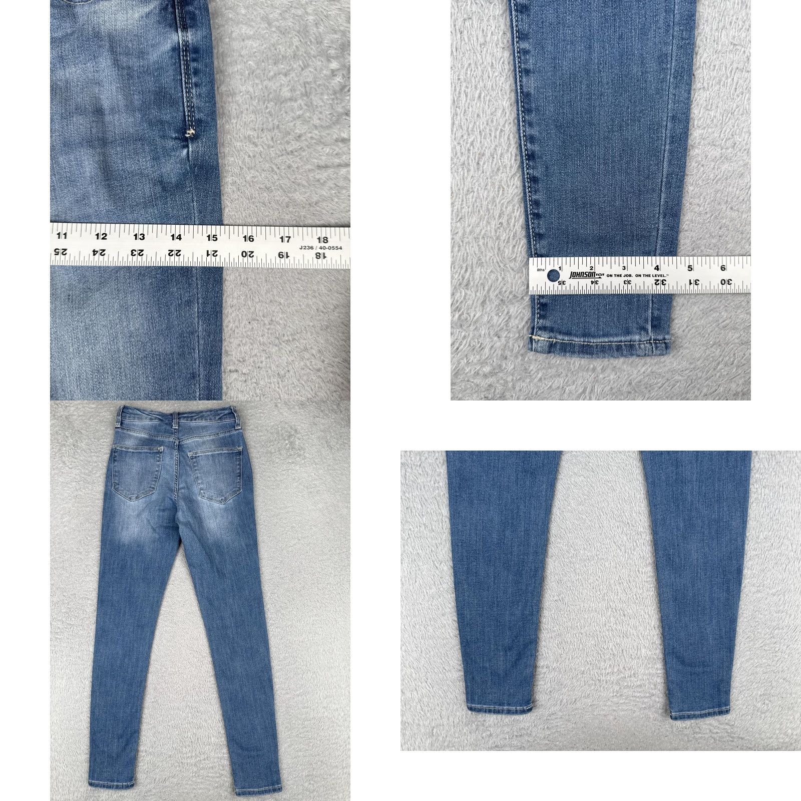 Vintage Arizona Jean Co Jeans Womens 1 Blue Skinny Stretch Mid Rise Five Pocket Denim Jeans Size 25" / US 0 / IT 36 - 9 Thumbnail