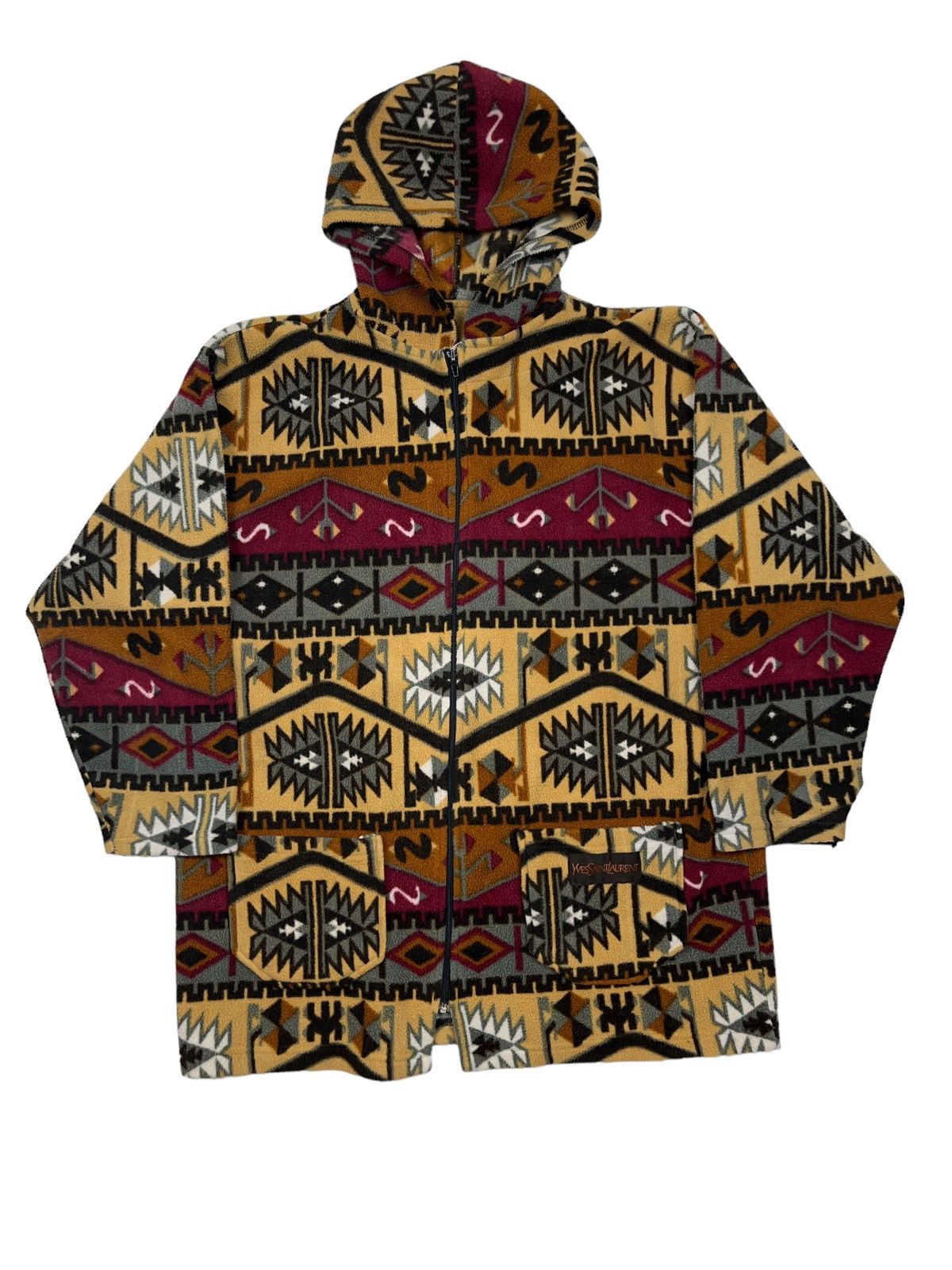 Vintage × Yves Saint Laurent Vintage Yves Saint Laurent Bootleg Fleece Jacket Coat Size US M / EU 48-50 / 2 - 1 Thumbnail