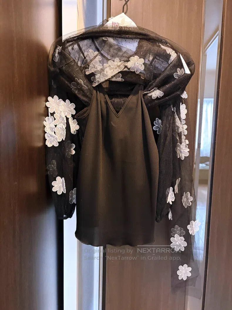 Valentino Valentino Lace mesh appliqué streamer top Size XS / US 0-2 / IT 36-38 - 6 Thumbnail