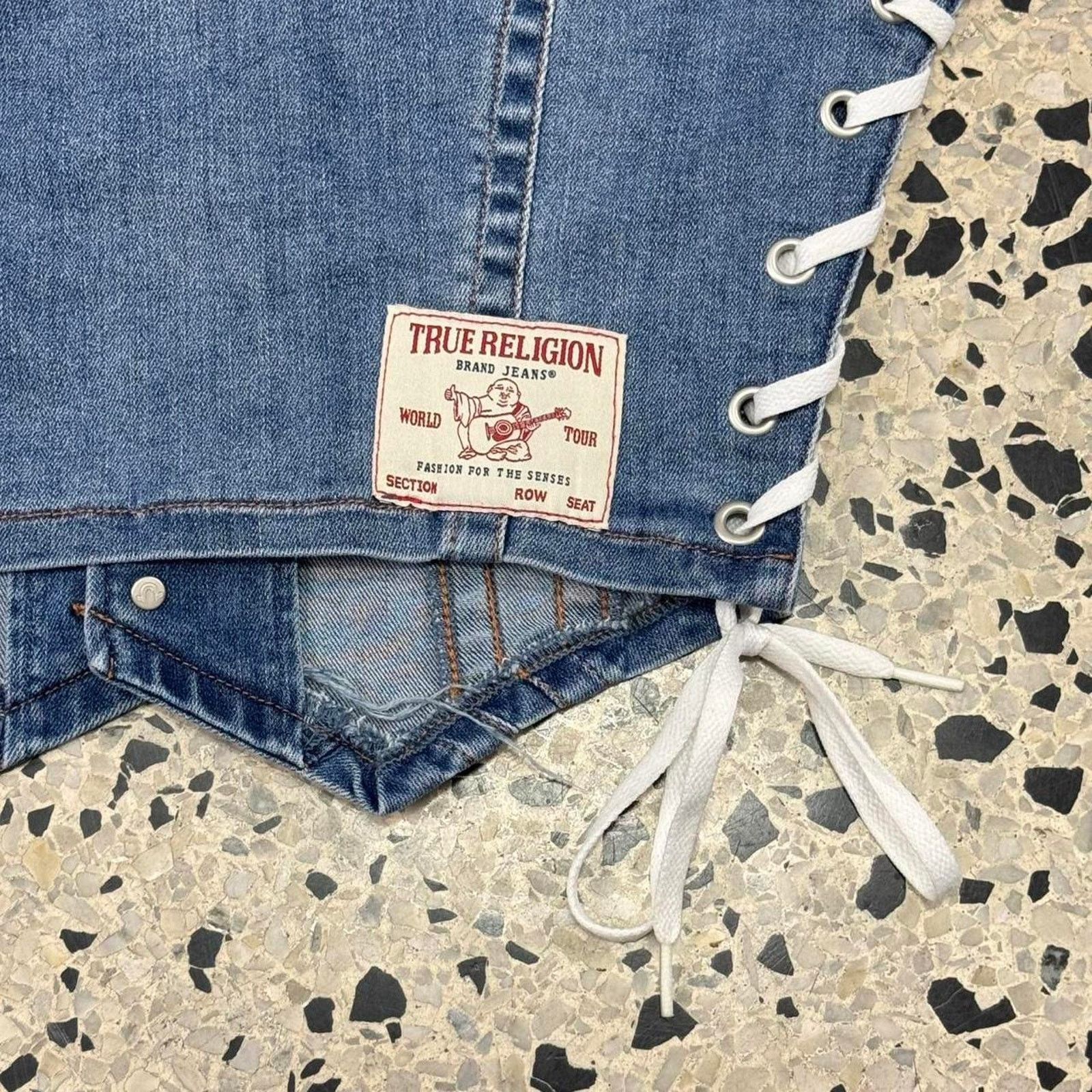 True Religion × Vintage VINTAGE Y2K TRUE RELIGION WOMENS DENIM VEST: Size S / US 4 / IT 40 - 5 Thumbnail