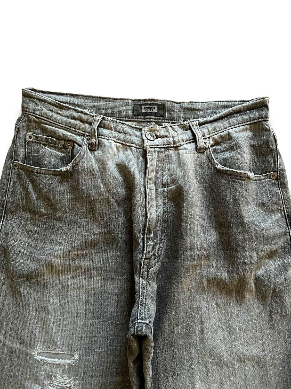 Japanese Brand Vintage Japanese Brand Distressed Grey Flare Jeans Size US 29 - 4 Thumbnail