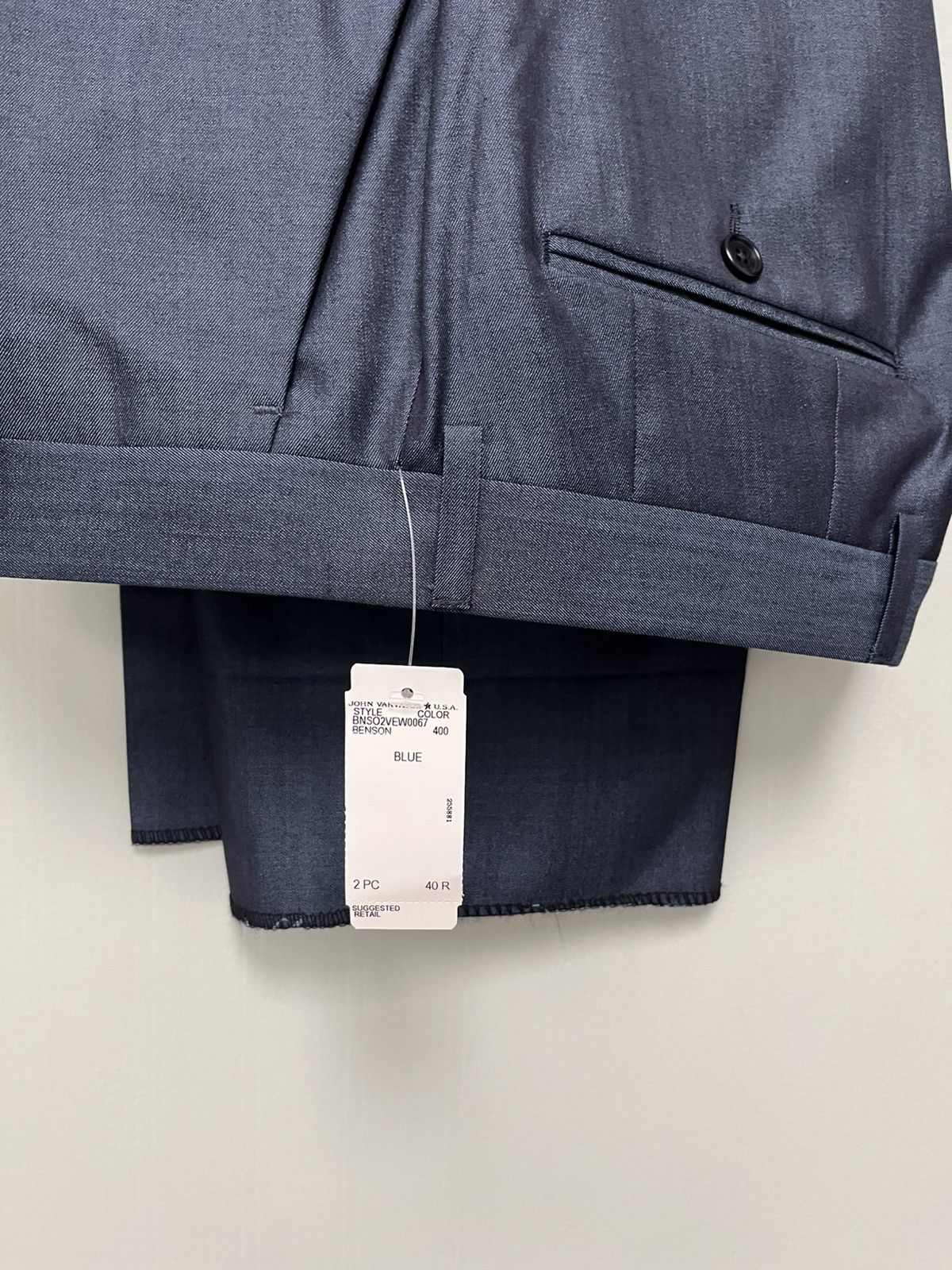 John Varvatos Blue suit. Pants and jacket. Medium Size 40R - 17 Thumbnail