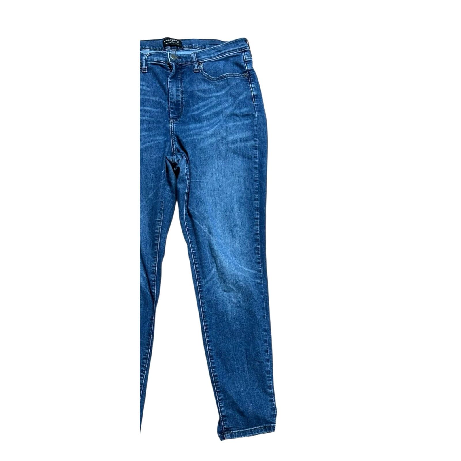 Banana Republic Banana Republic Curvy Skinny Jeans Women 32/14 Denim High Rise Stretch Jeans 5-Pocket Solid Blue Women Size 36" / US 14 / IT 50 - 2 Thumbnail