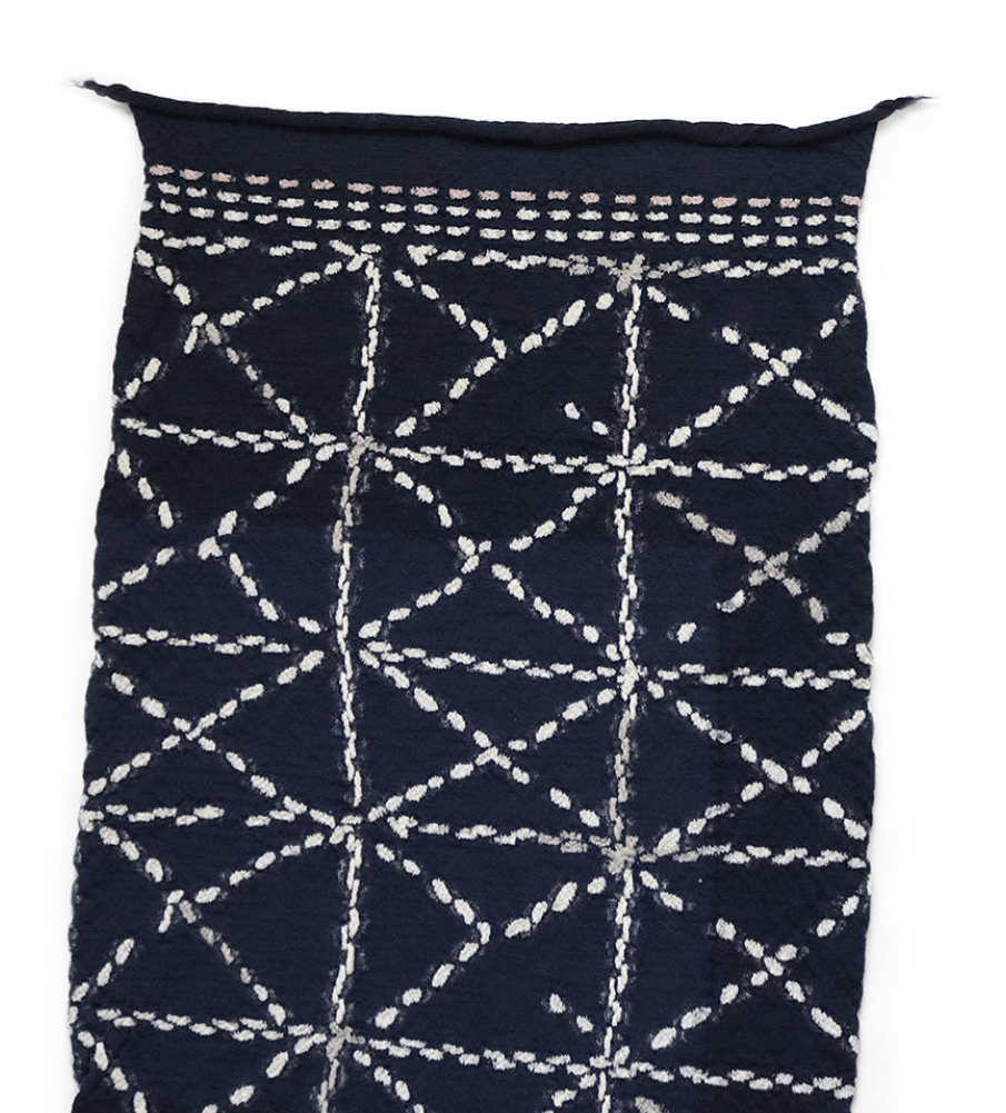 Kapital Shrinkable Wool Sashiko HAPPY Scarf Size ONE SIZE - 3 Thumbnail