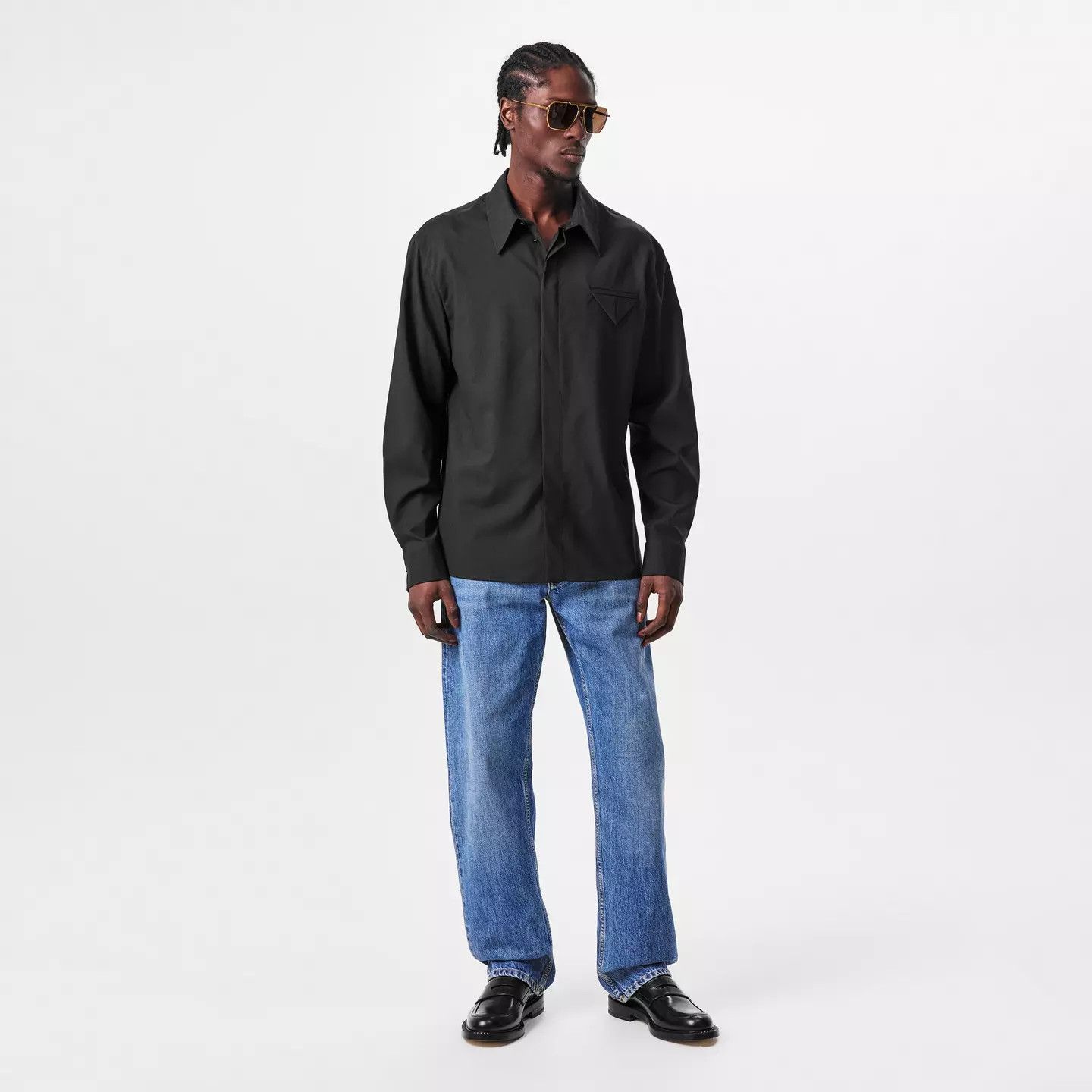 Bottega Veneta o1g2r1mq0426 Long Sleeve Shirt in Black Size US L / EU 52-54 / 3 - 6 Thumbnail