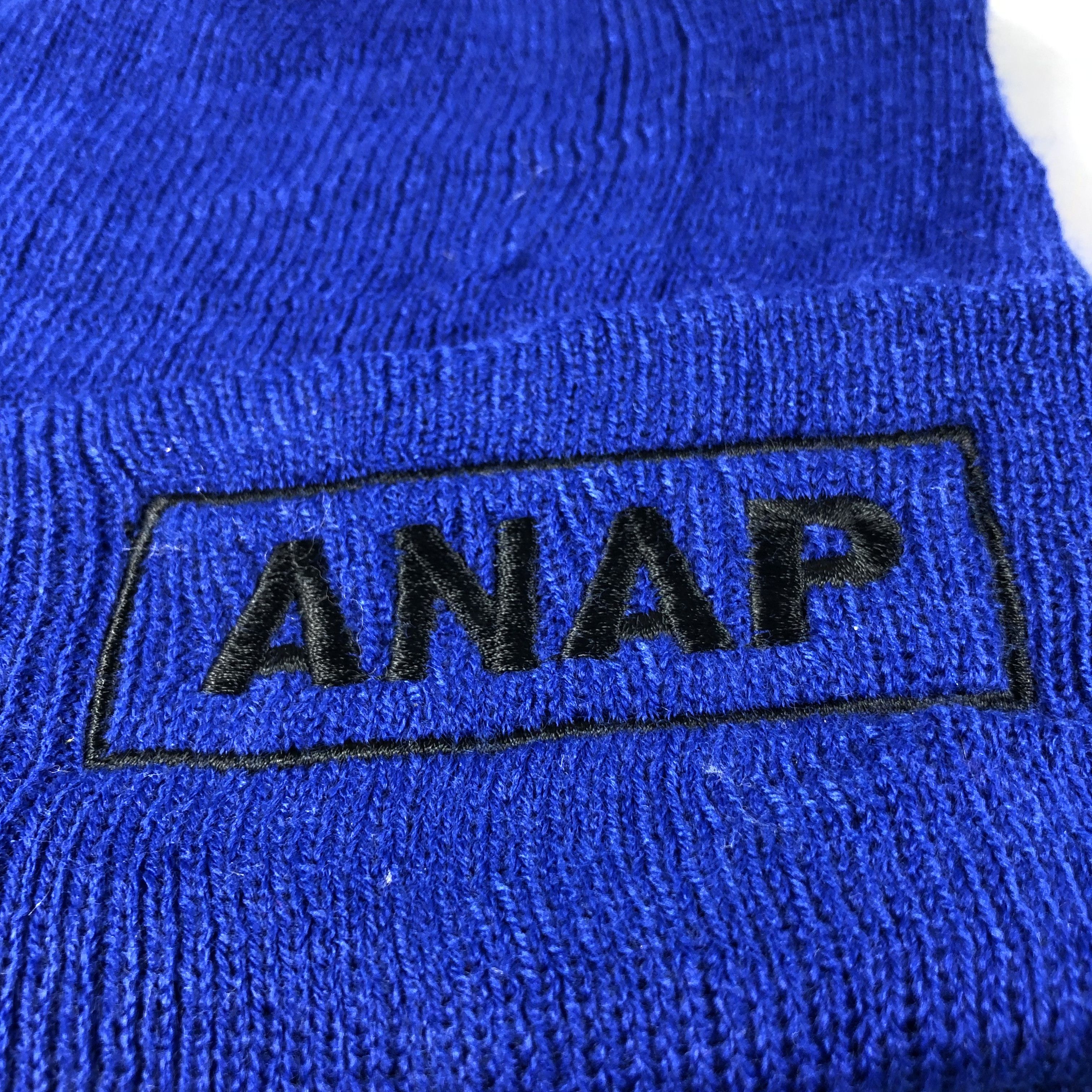 Vintage ANAP Blue Beanie Snowcap Snow Hat B893 Size ONE SIZE - 4 Thumbnail
