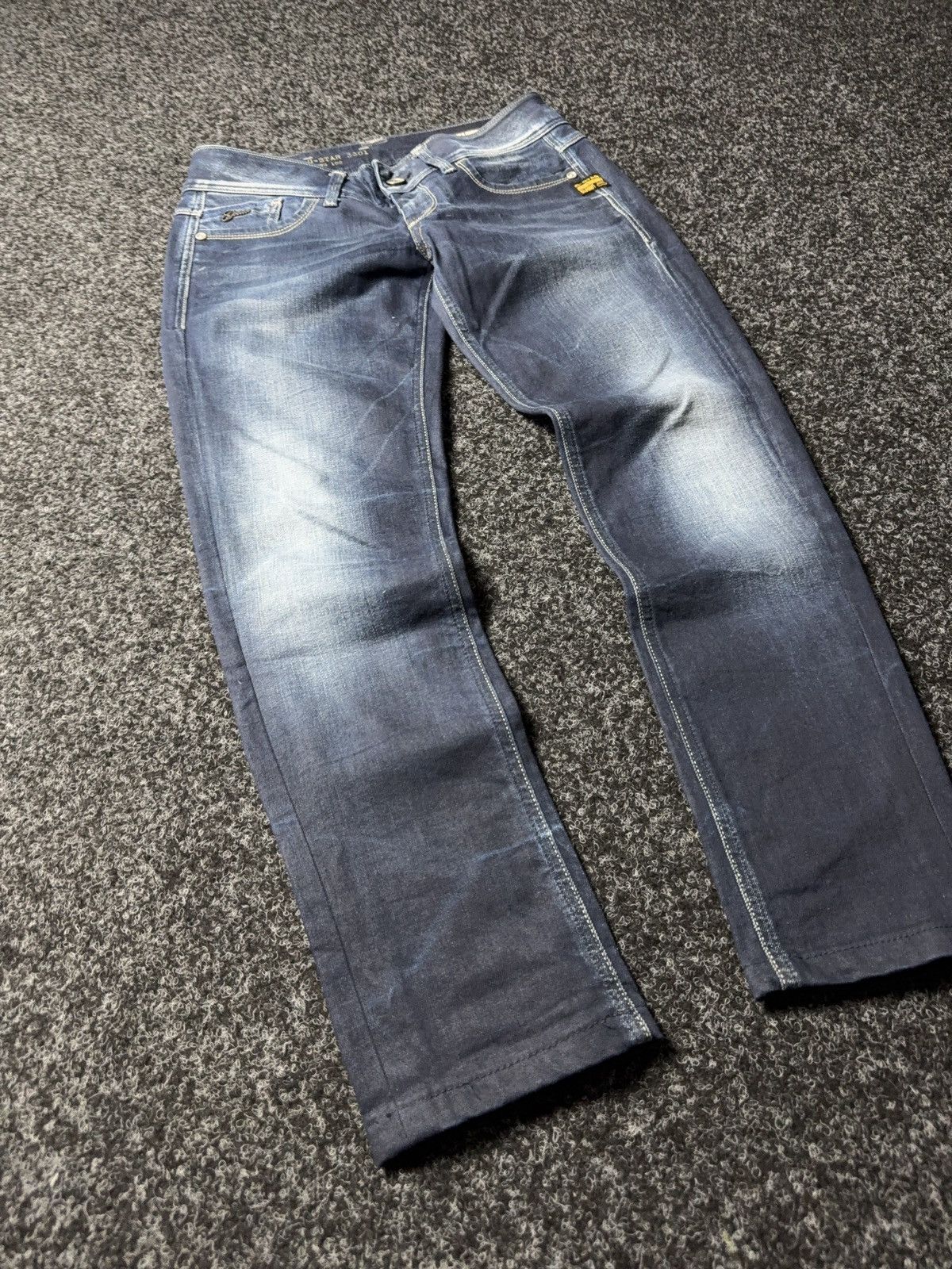 G-Star 00s G-Star RAW 3301 Punk Rock Dark Wash Slim Straight Jeans Size 30" / US 8 / IT 44 - 2 Thumbnail