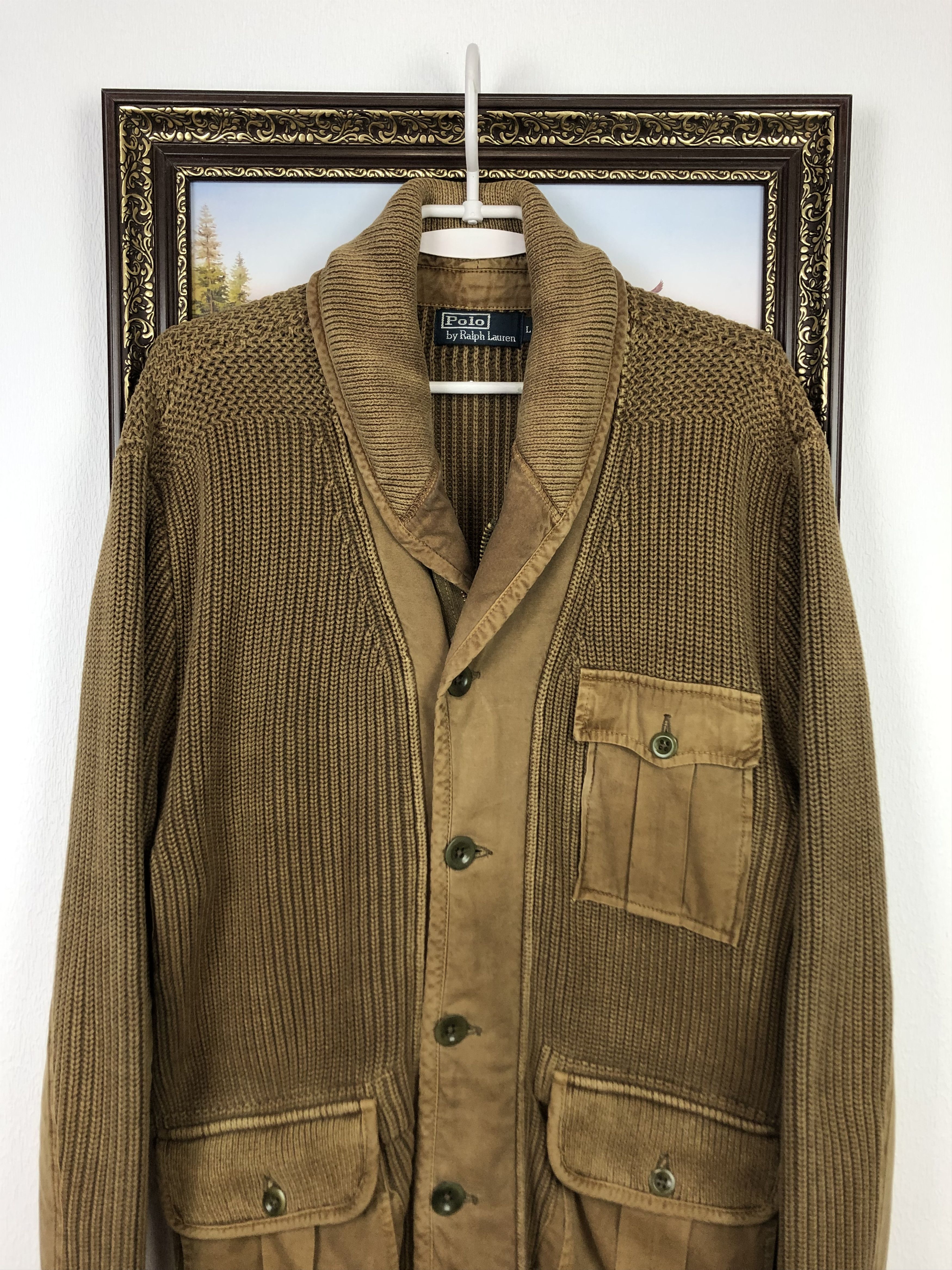 Polo Ralph Lauren Vintage Polo Ralph Lauren Cotton Shawl Collar Cardigan Size US L / EU 52-54 / 3 - 2 Thumbnail