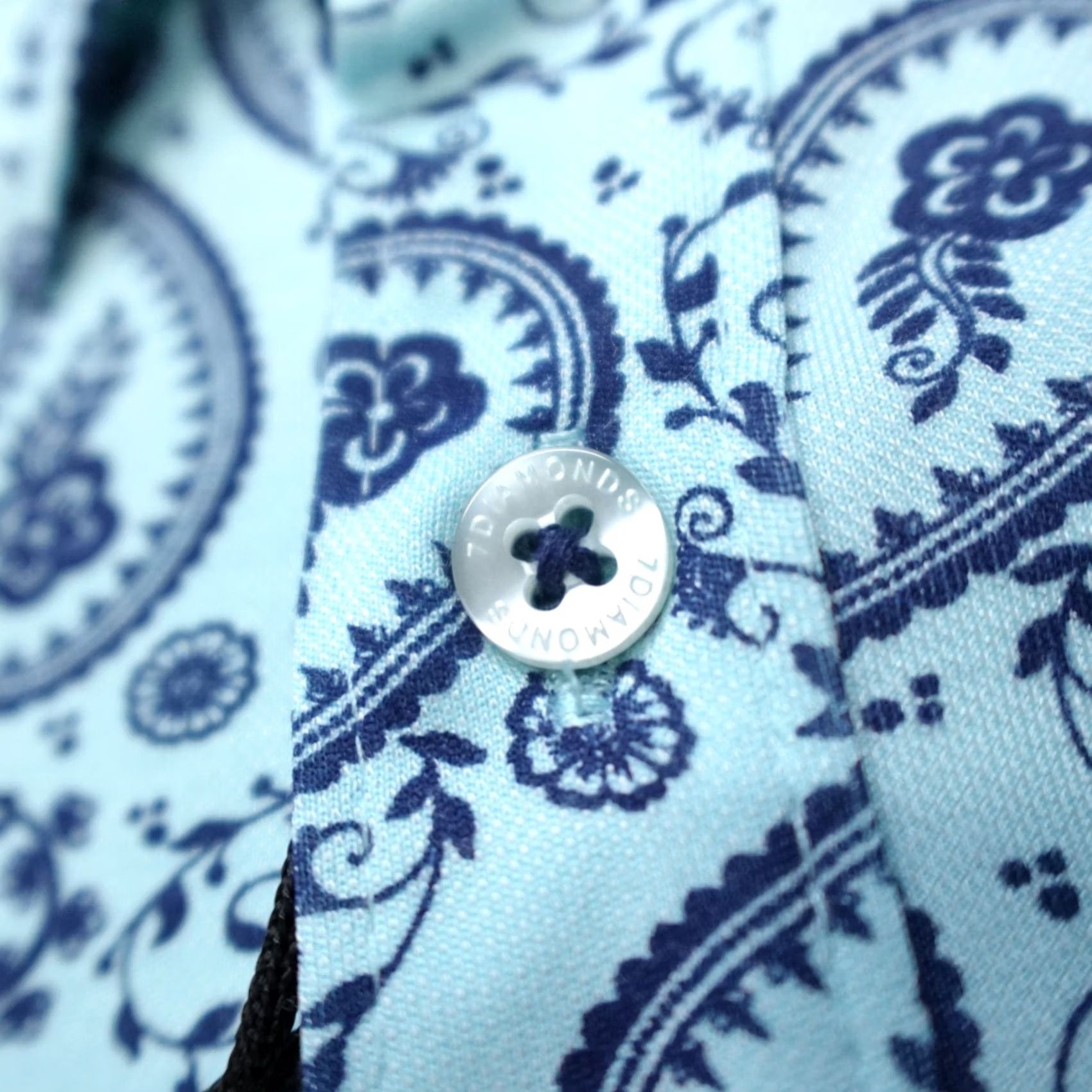 Vintage 7 Diamonds Polo Shirt Blue Paisley Wicking Stretch Size S Mens Polo Shirt Size US S / EU 44-46 / 1 - 4 Thumbnail
