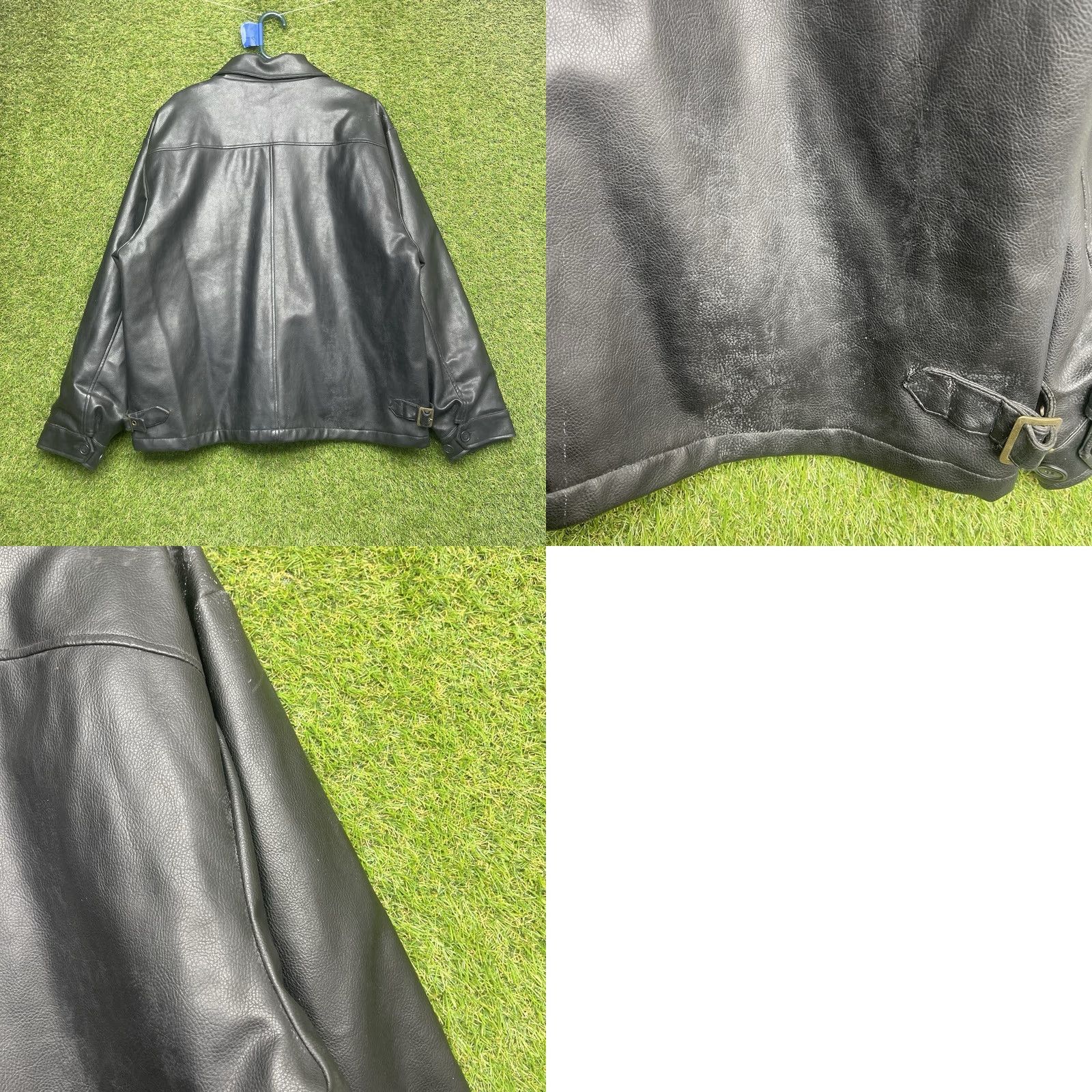 Vintage Whispering Smith Leather Jacket Mens XL Zip Faux Motorcycle Biker Size US XL / EU 56 / 4 - 9 Thumbnail