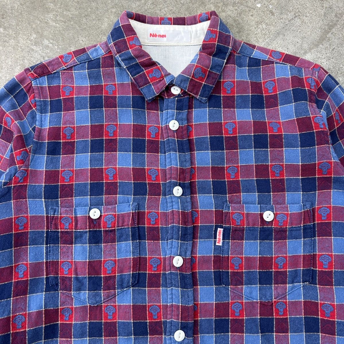 Ne-Net Ne-net Broccoli Checkered Shirt Size US M / EU 48-50 / 2 - 6 Thumbnail