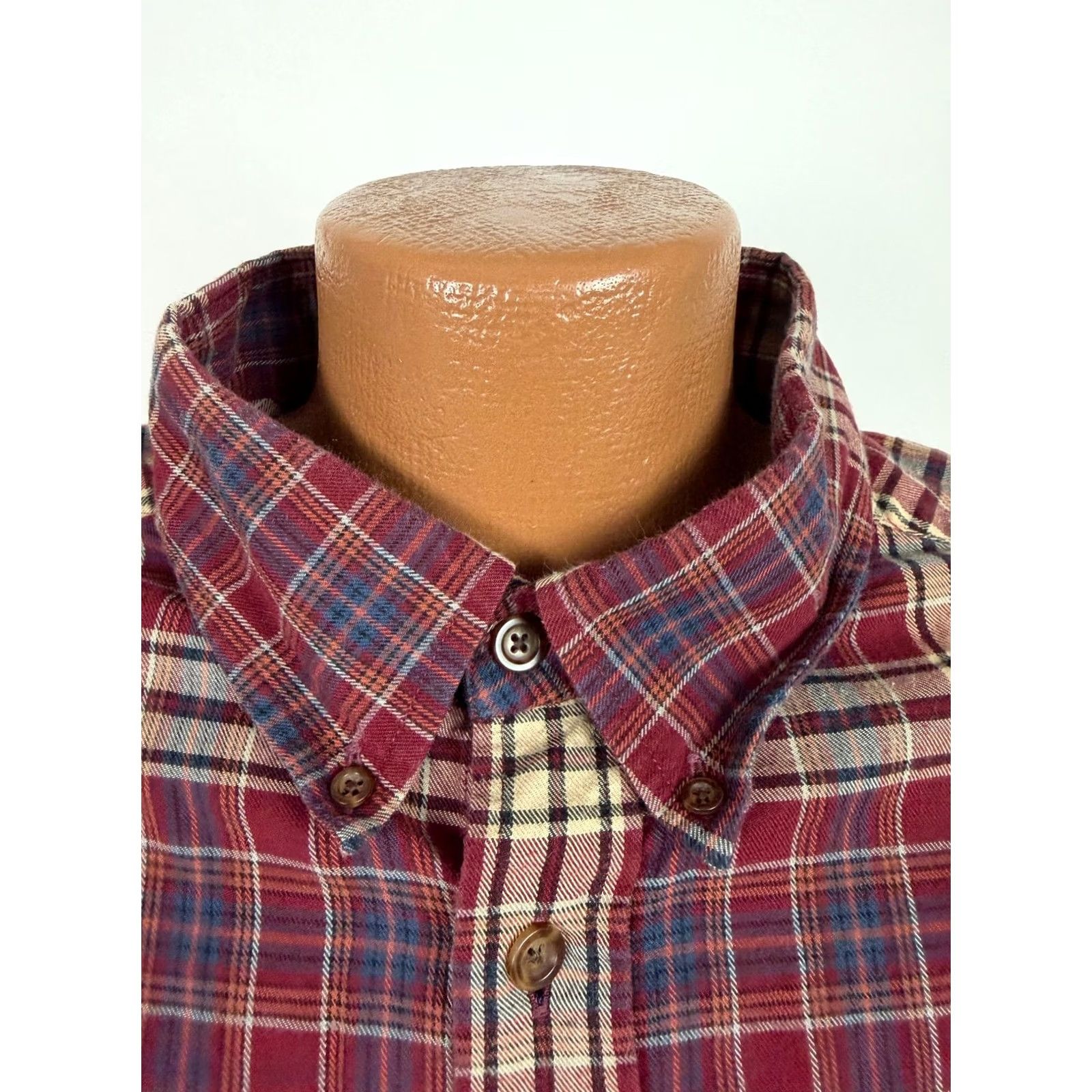 Roundtree & Yorke VINTAGE Roundtree & Yorke Portuguese Flannel Shirt Men 3XL TALL Red Plaid Button-Up Size US XXL / EU 58 / 5 - 3 Thumbnail