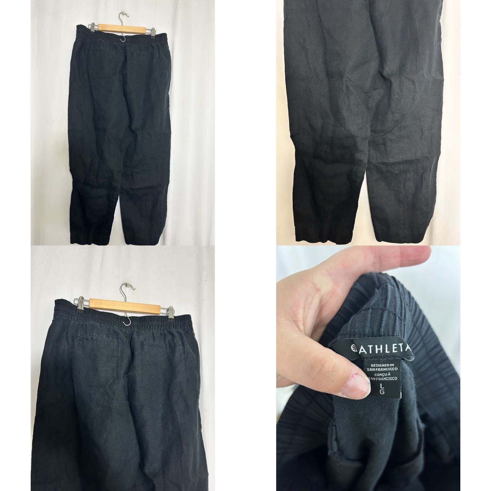 Athleta Athleta Womens Black Large Cotton Jogger Pants with Drawstring Closure User: Athleta Womens Black Large Cotton Jogger Pants with Drawstring Closure Size 36" / US 14 / IT 50 - 8 Thumbnail