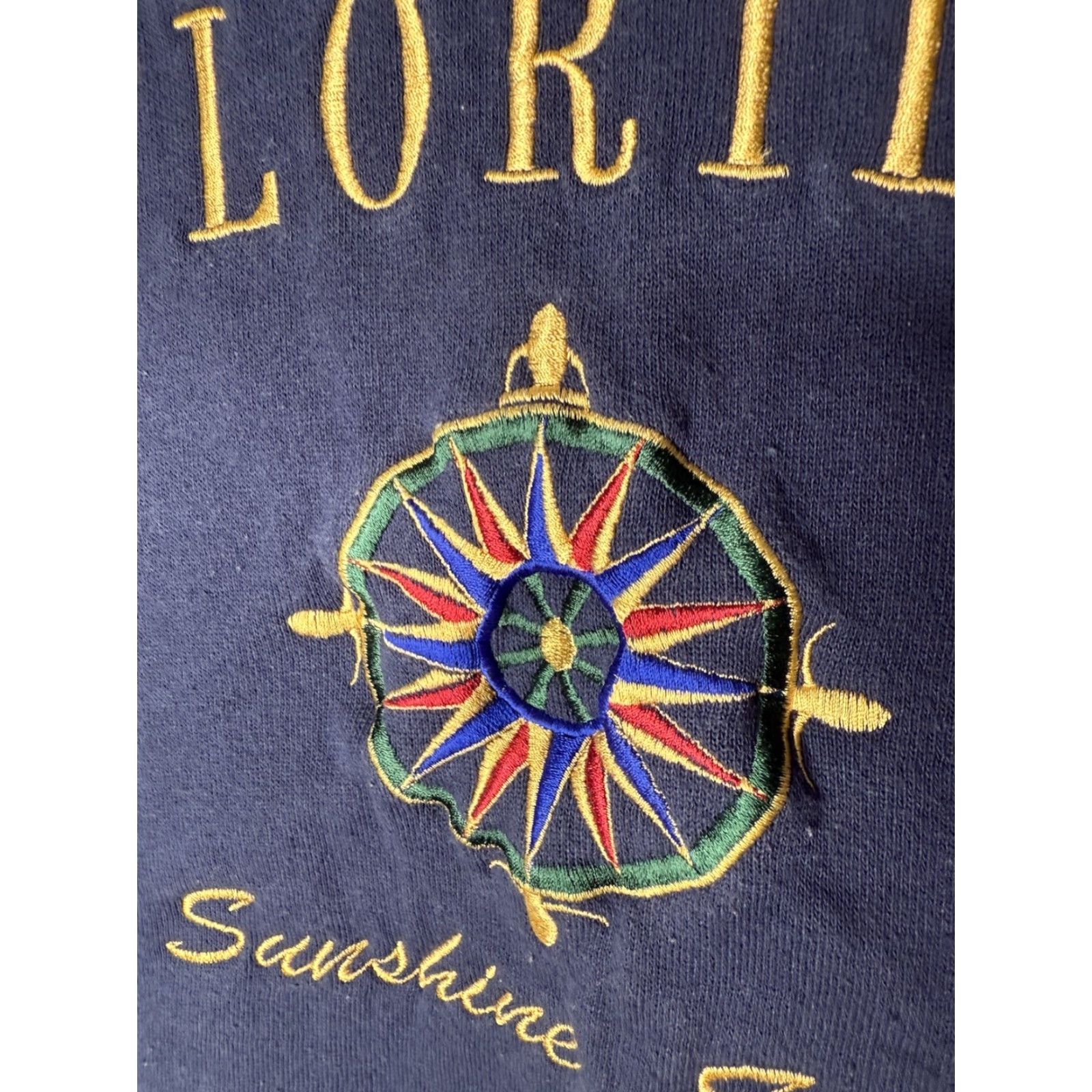 Vintage VINTAGE Florida Sweatshirt Pullover Medium Embroidered Sunshine State All Star American Men M Blue Cotton Blend Fleece Logo 90s Retro USA Size US M / EU 48-50 / 2 - 4 Thumbnail