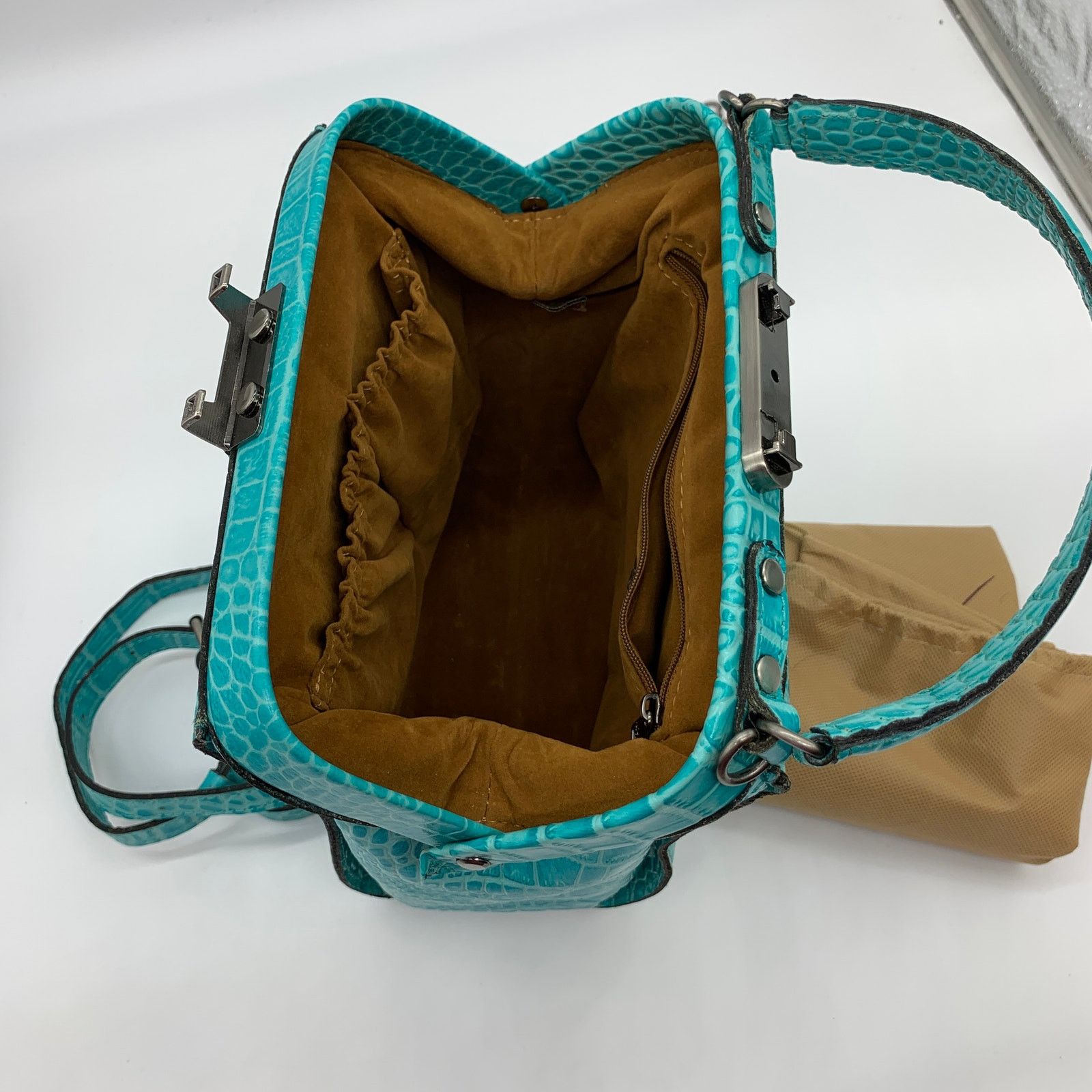 Other Patricia Nash Leather Purse Croc Embossed Blue Aqua Handbags Size ONE SIZE - 3 Thumbnail