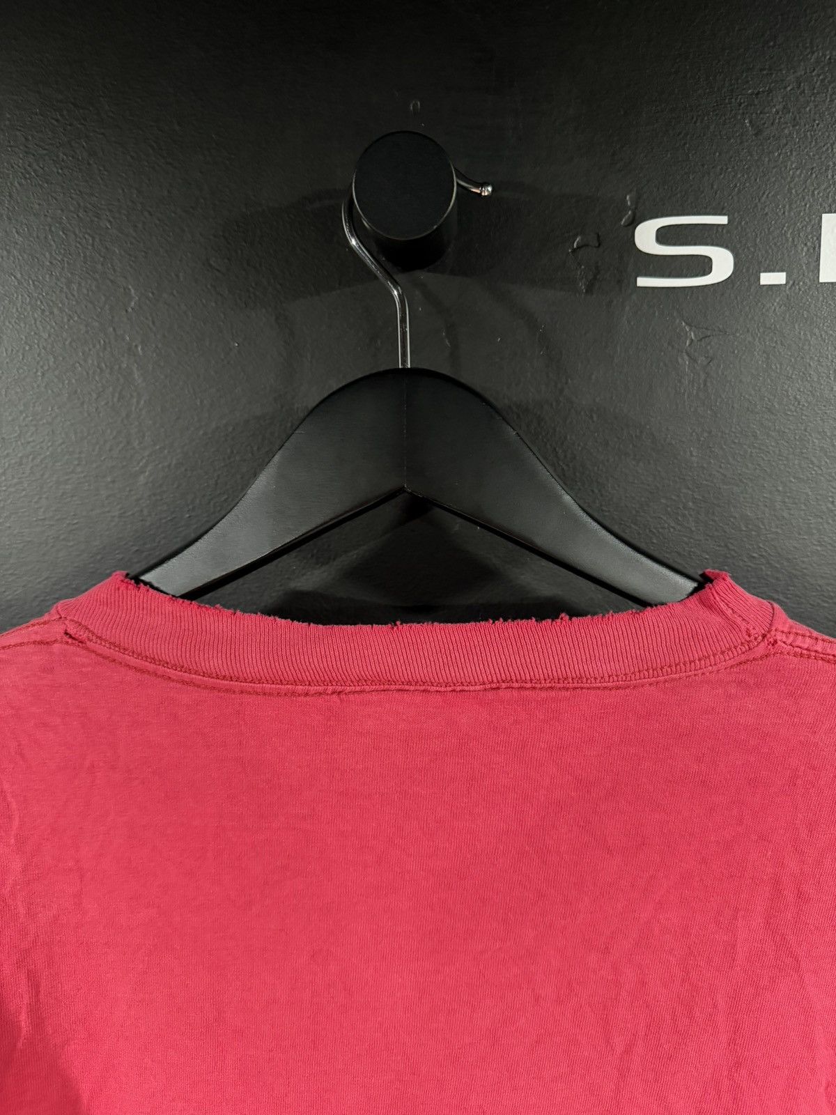 Vintage 1990s Vintage Red Blank Single Stitch Faded Distressed LS XL Size US XL / EU 56 / 4 - 11 Thumbnail