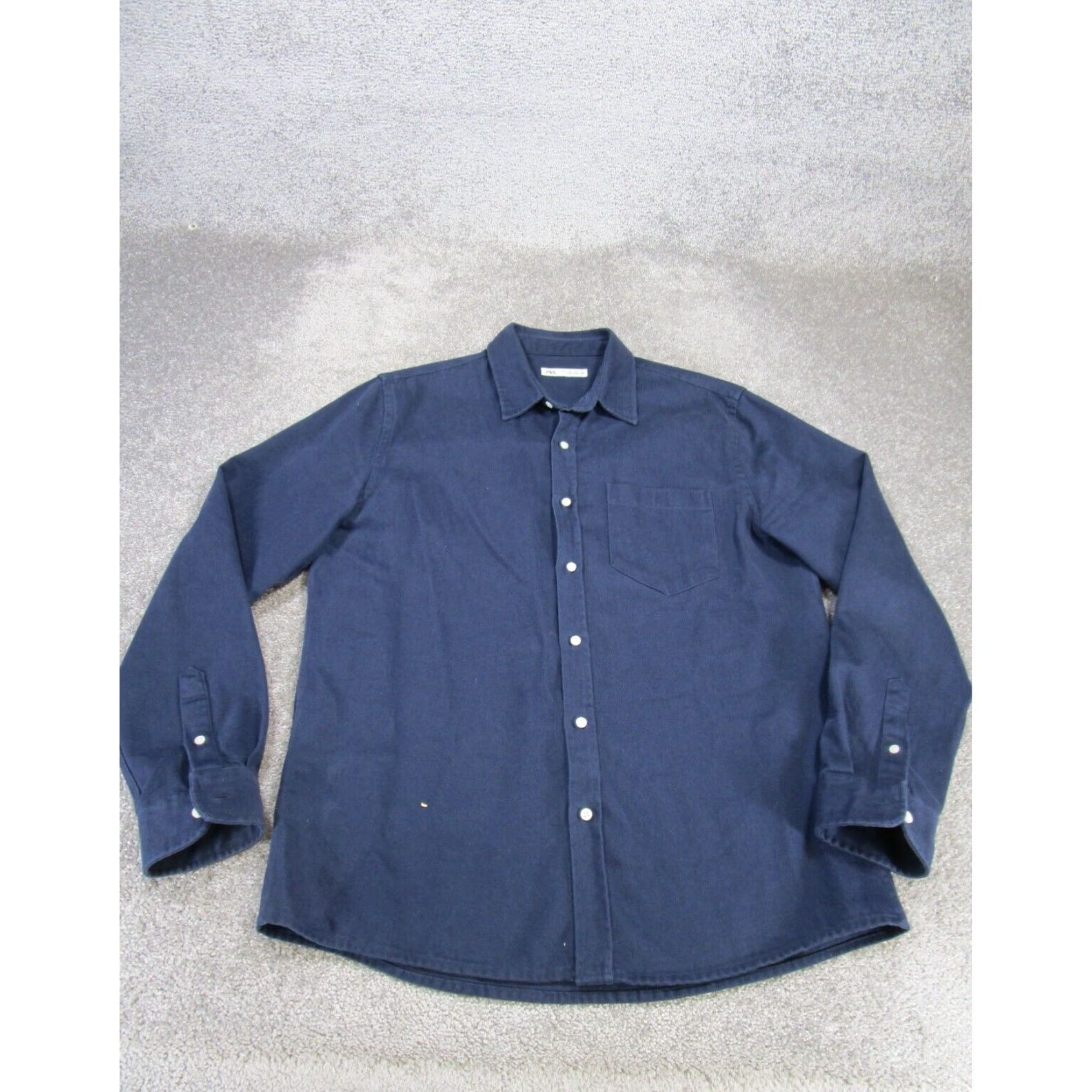 Zara Zara Mens Large Flannel Shirt Extra Large XL Cotton Button Up Size US L / EU 52-54 / 3 - 1 Thumbnail
