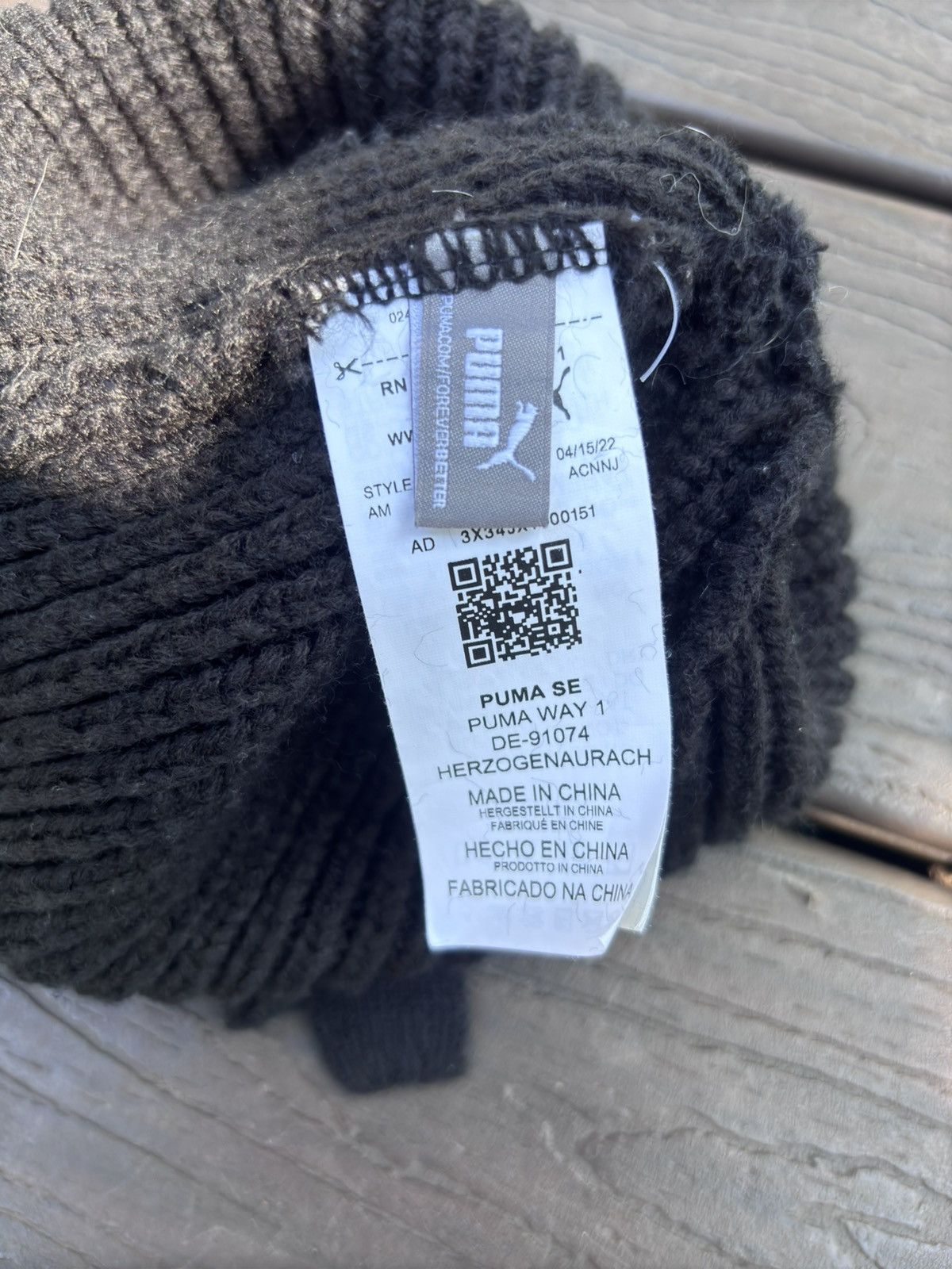 Puma bomber style beanie with flip up front covers ears new Size ONE SIZE - 2 Thumbnail