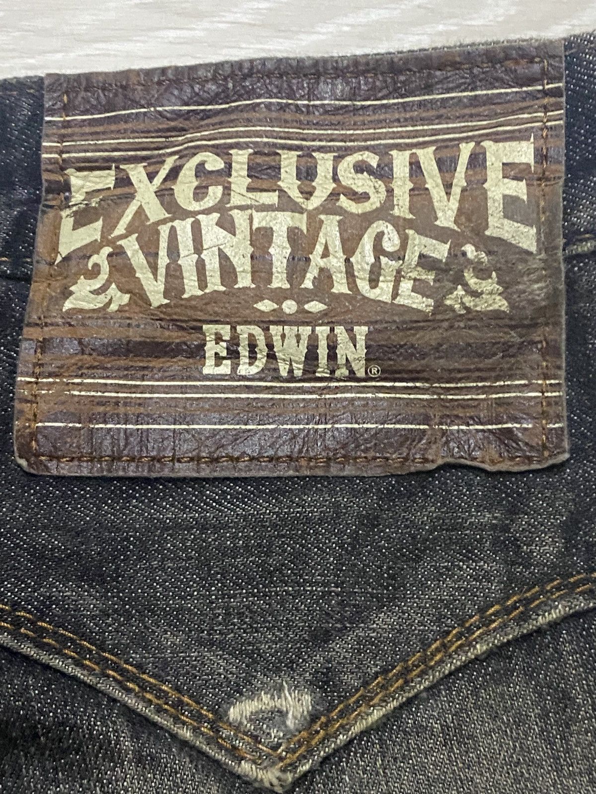 Edwin Edwin exclusive Vintage Black Denim Tears Loose Jeans Size US 33 - 15 Thumbnail
