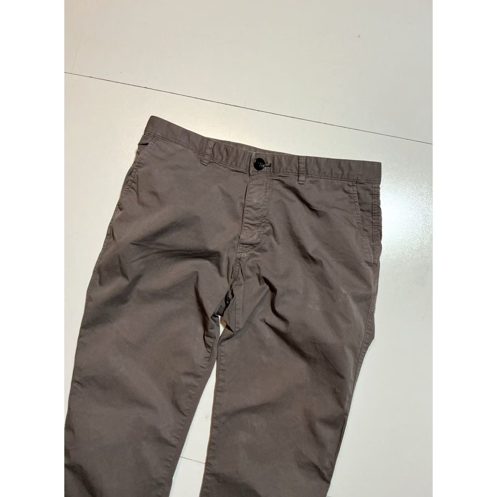 Paul Smith Paul Smith Chino Pants Mens Flat Front Organic Cotton Twill Gray 32 Regular Classic Casual Size US 32 / EU 48 - 5 Thumbnail