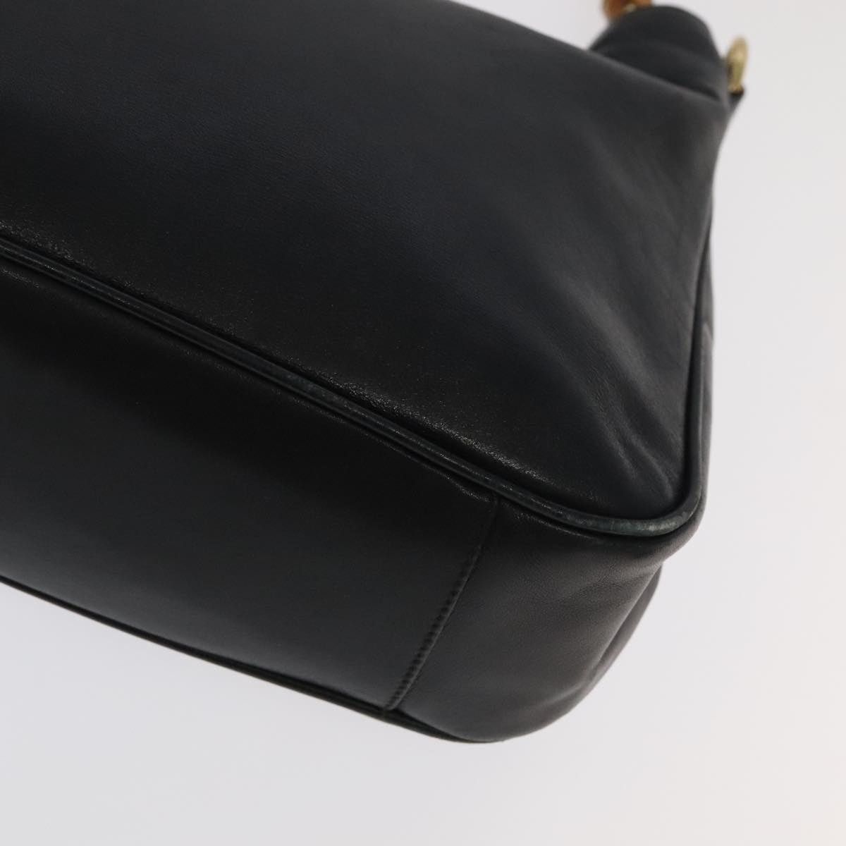 Gucci GUCCI Bamboo Hand Bag Leather Black Gold 001 3754 001 3754 Size ONE SIZE - 10 Thumbnail