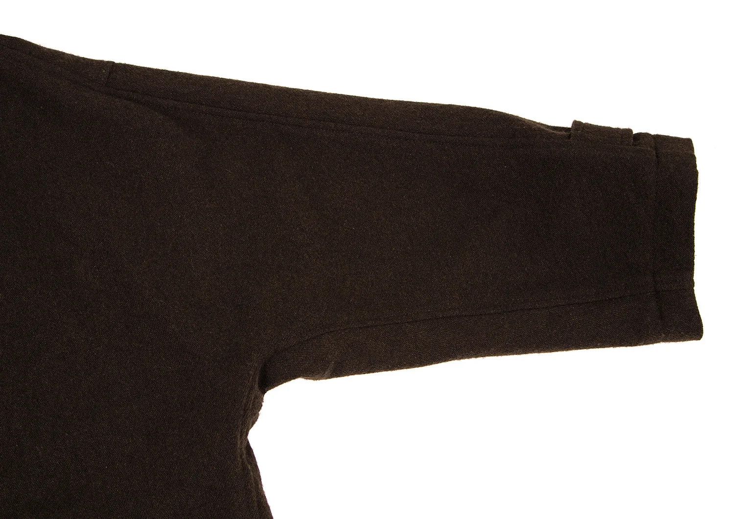 Yohji Yamamoto Blended Wool Doleman Hooded Coat in Dark Brown Size US L / EU 52-54 / 3 - 5 Thumbnail