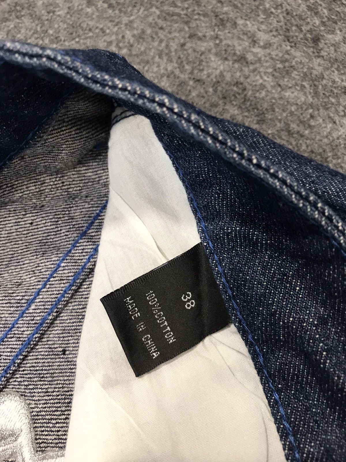 Vintage D.O.P Denim Gangsta 13 La Dark Indigo Denim Baggy Hiphop Size US 38 / EU 54 - 11 Thumbnail