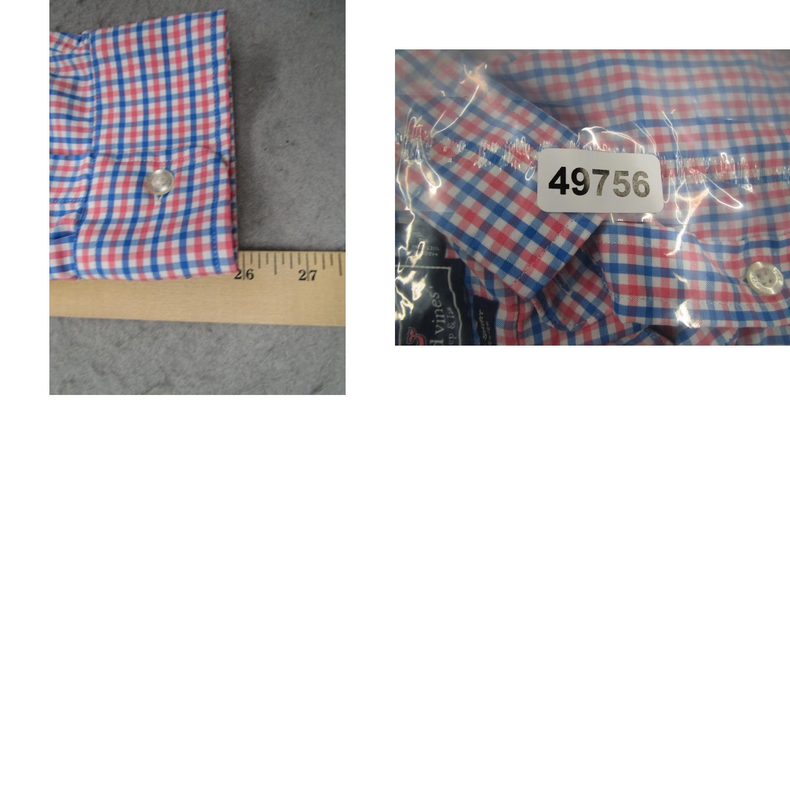 Vineyard Vines Vineyard Vines Shirt Mens 2XL Pink Blue Gingham Slim Fit Whale Shirt Performance Size US XXL / EU 58 / 5 - 8 Thumbnail