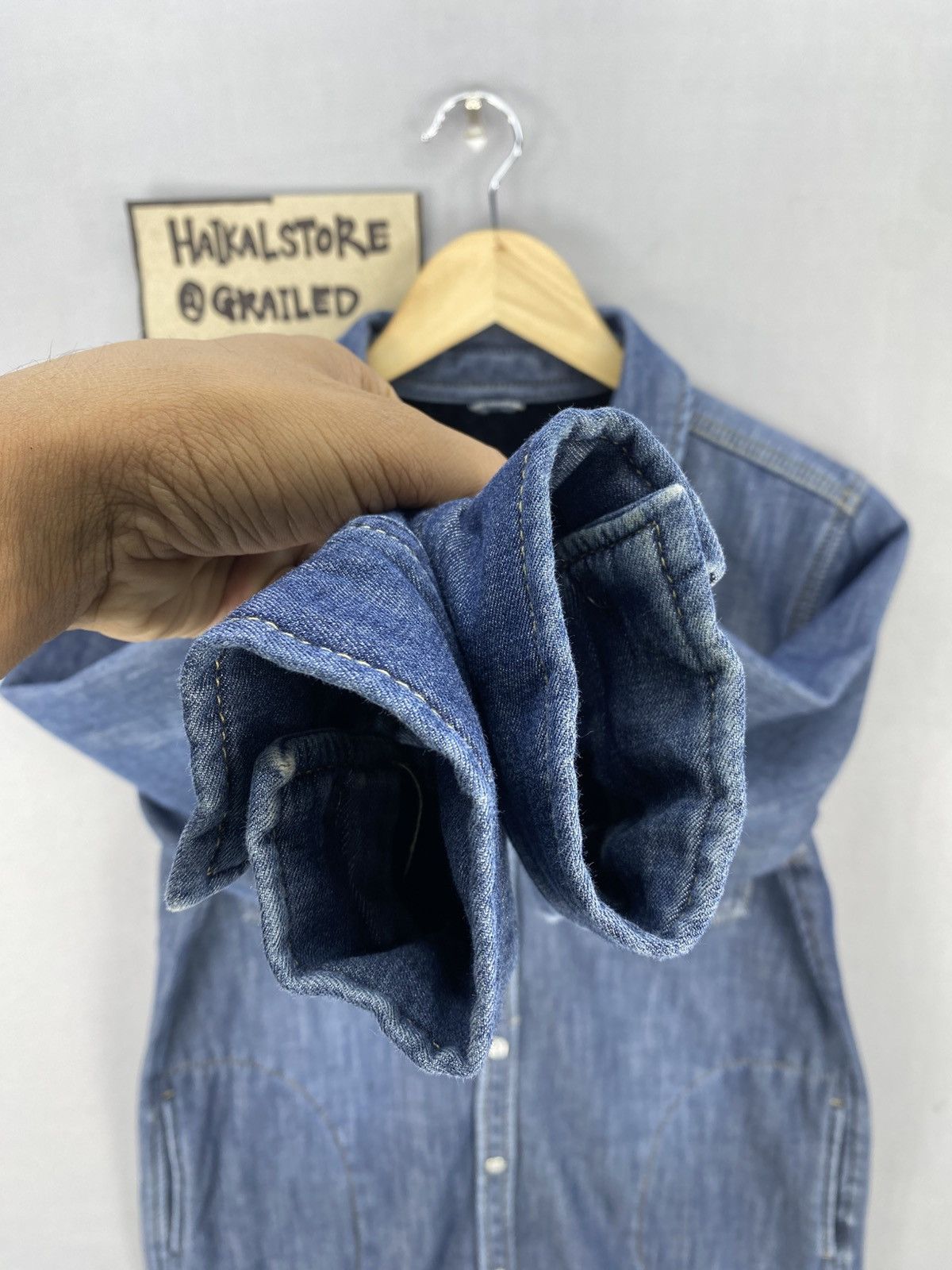 Japanese Brand Vintage Closshi Premium Blue Denim Jacket Size S / US 4 / IT 40 - 8 Thumbnail