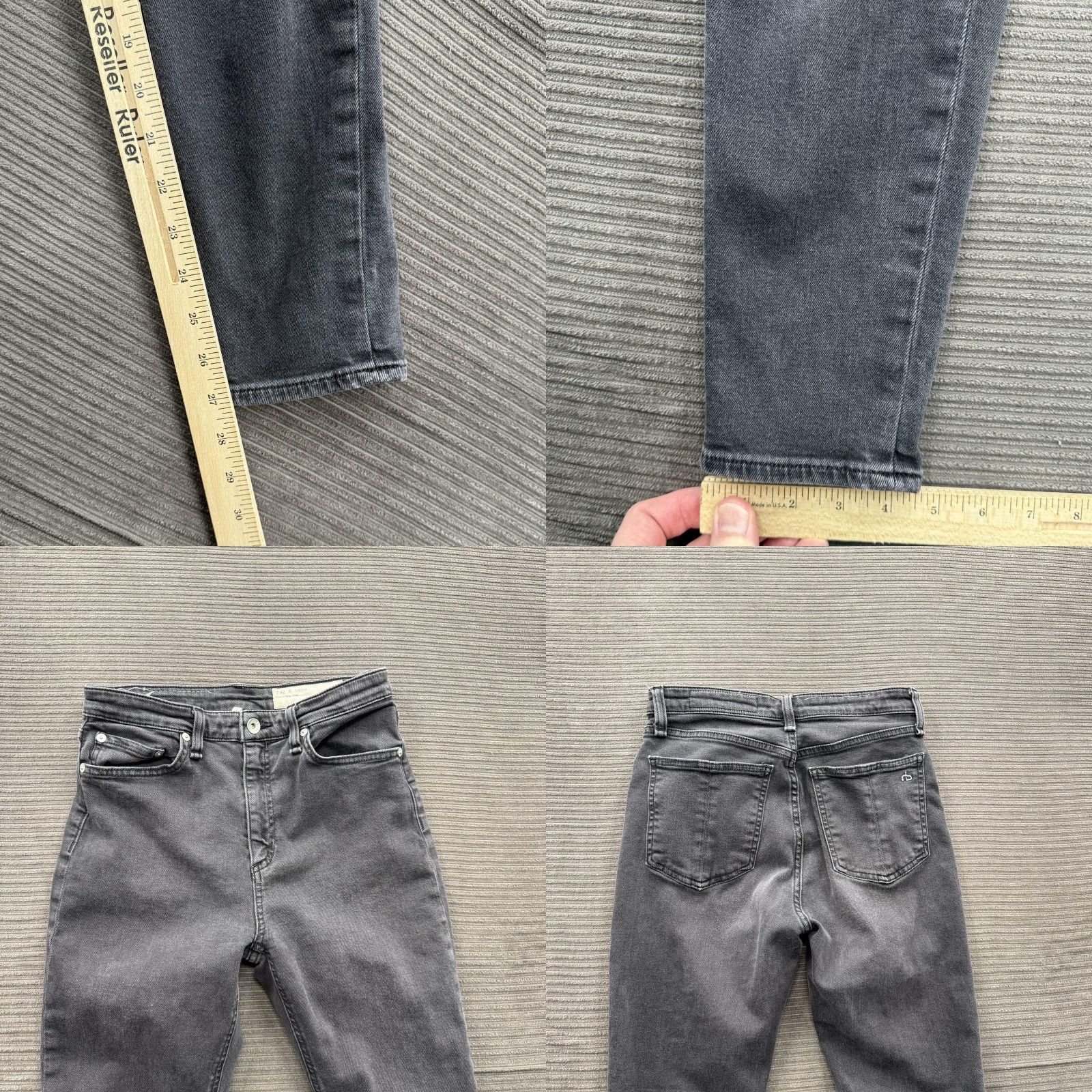 Rag & Bone rag & bone Jeans Womens 27 Gray Nina High Rise Ankle Skinny WYTHE Stretch Denim Size 27" / US 4 / IT 40 - 8 Thumbnail