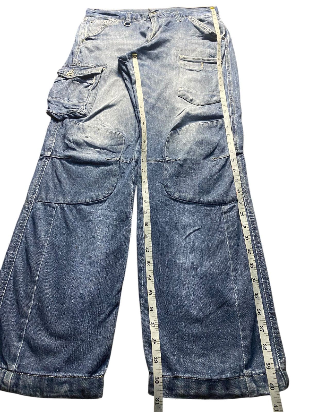 Vintage Baggy blue cargo pants featuring multiple pocket Size US 32 / EU 48 - 11 Thumbnail