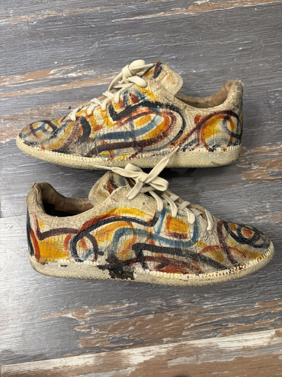 Maison Margiela Maison Margiela GAT Replica Low Paint / Plaster size 8 Size US 8 / EU 41 - 2 Thumbnail