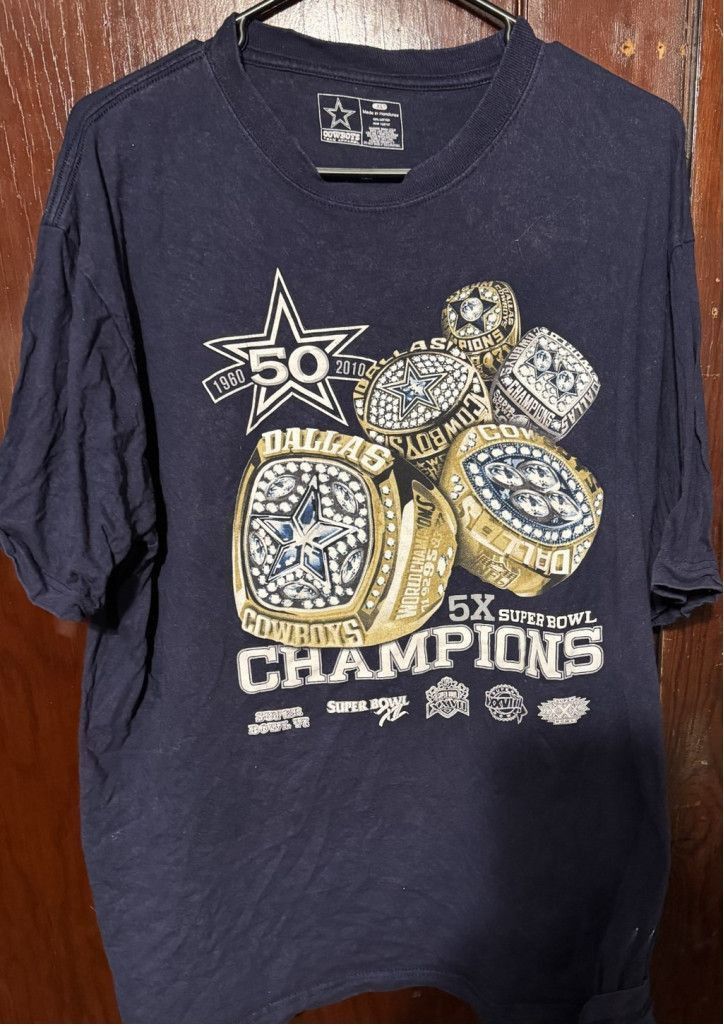 The Unbranded Brand Dallas Cowboys Vintage Championship Ring Tee Blue Men Sz XL Size US XL / EU 56 / 4 - 1 Thumbnail