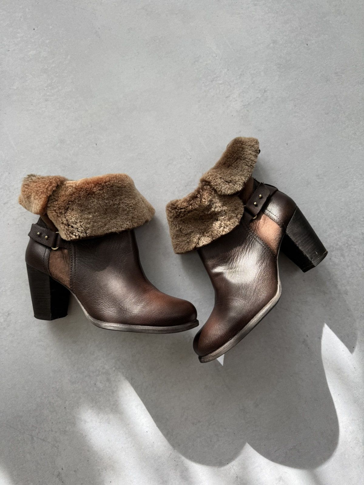 If Six Was Nine Vintage Italian AS 98 Rick Owens Style Leather Biker Boots Size US 9.5 / IT 39.5 - 2 Thumbnail