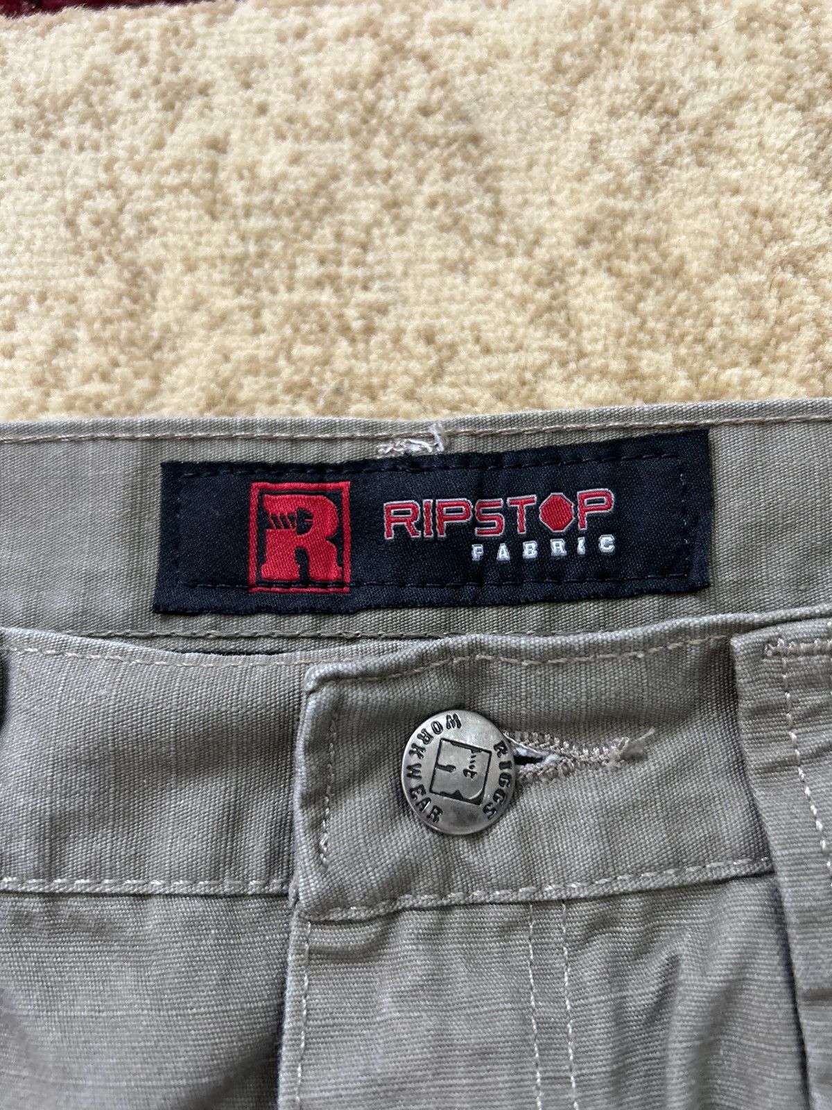 Japanese Brand × Vintage × Wrangler Vintage Wrangler Riggs Workwear Olive Carpenter Pants Size US 34 / EU 50 - 11 Thumbnail