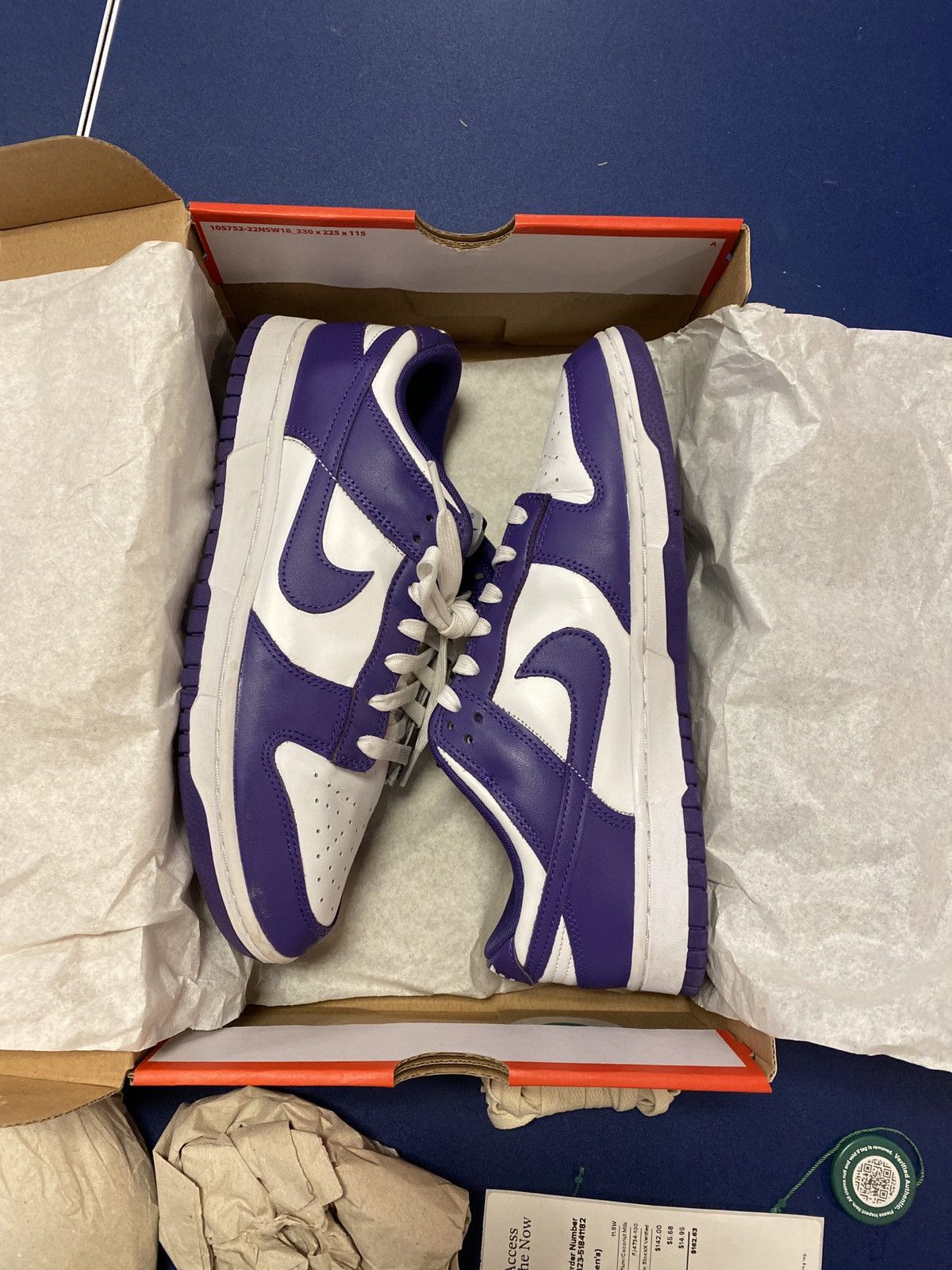 Nike Nike Dunk Low Championship Court Purple Size US 9 / EU 42 - 1 Thumbnail