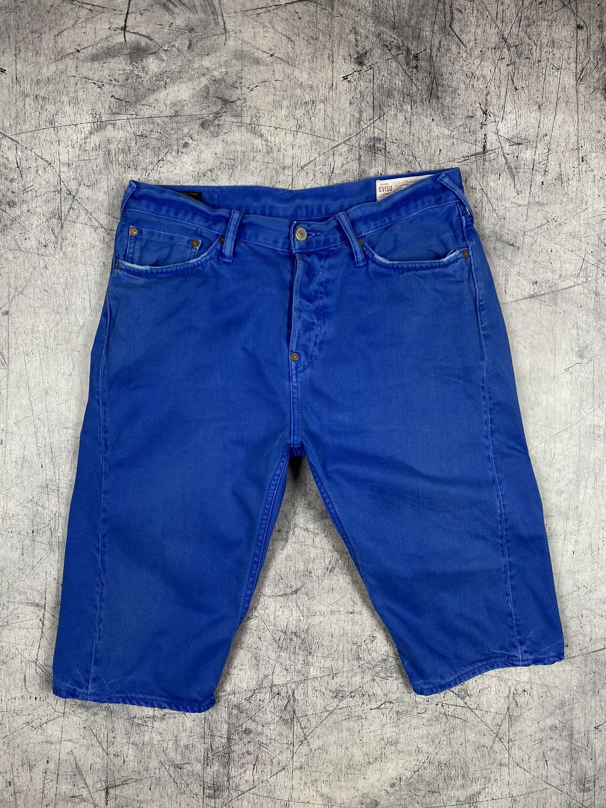 Evisu × Japanese Brand × Vintage Vintage Evisu Japanese Brand Y2K Denim Shorts Size US 32 / EU 48 - 7 Thumbnail