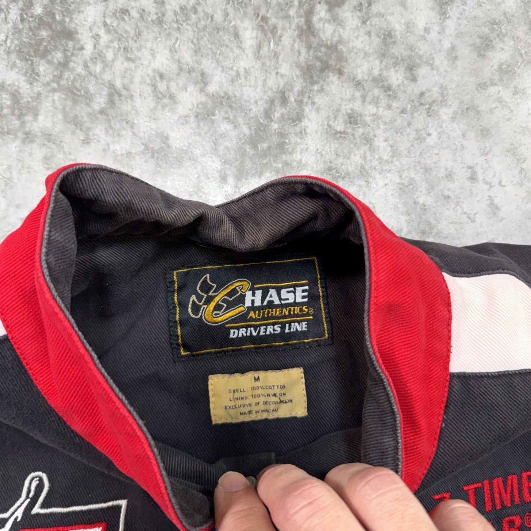 Chase Authentics VINTAGE Chase Authentics Jacket Mens M Black Canvas Varsity 90s NASCAR Racing Intimidator Embroidered Logo Full Zip Size US M / EU 48-50 / 2 - 3 Thumbnail