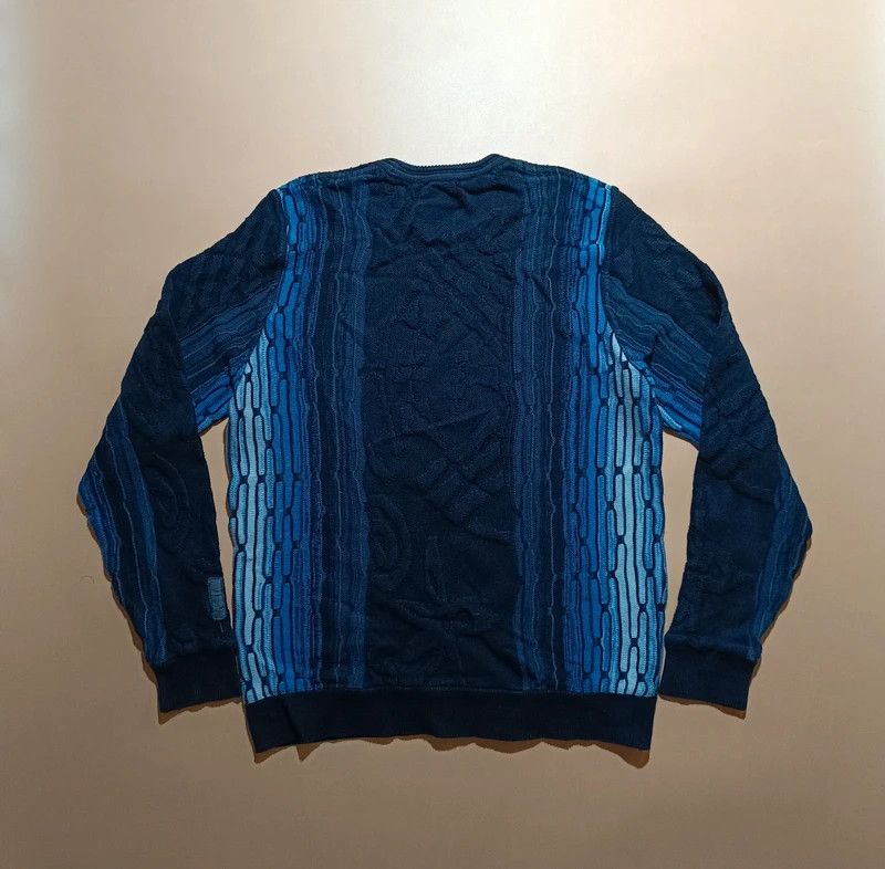 Carlo Colucci Carlo Colucci Limited Ed Black Blue 3D Sweater Crewneck M 48 Size US M / EU 48-50 / 2 - 12 Thumbnail
