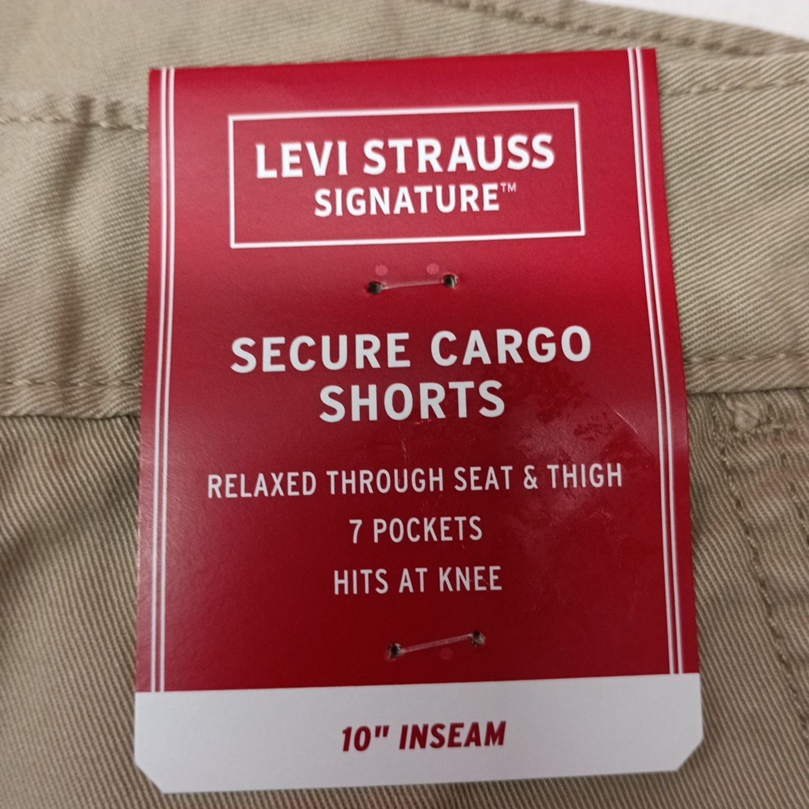 Levi's Levi Strauss Cargo Shorts Mens Size 28 Khaki 10" Ins Relaxed Size US 28 / EU 44 - 2 Thumbnail