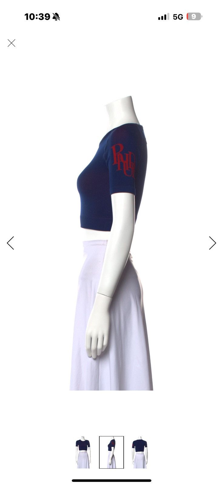 Rhude Rhude Crop Top Navy/Red Size S / US 4 / IT 40 - 3 Thumbnail