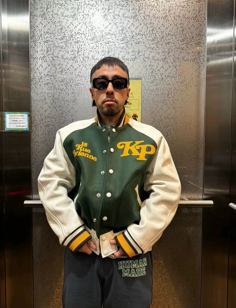 Kenzo KENZO Jointed leather sleeve baseball jacket Size US M / EU 48-50 / 2 - 3 Thumbnail