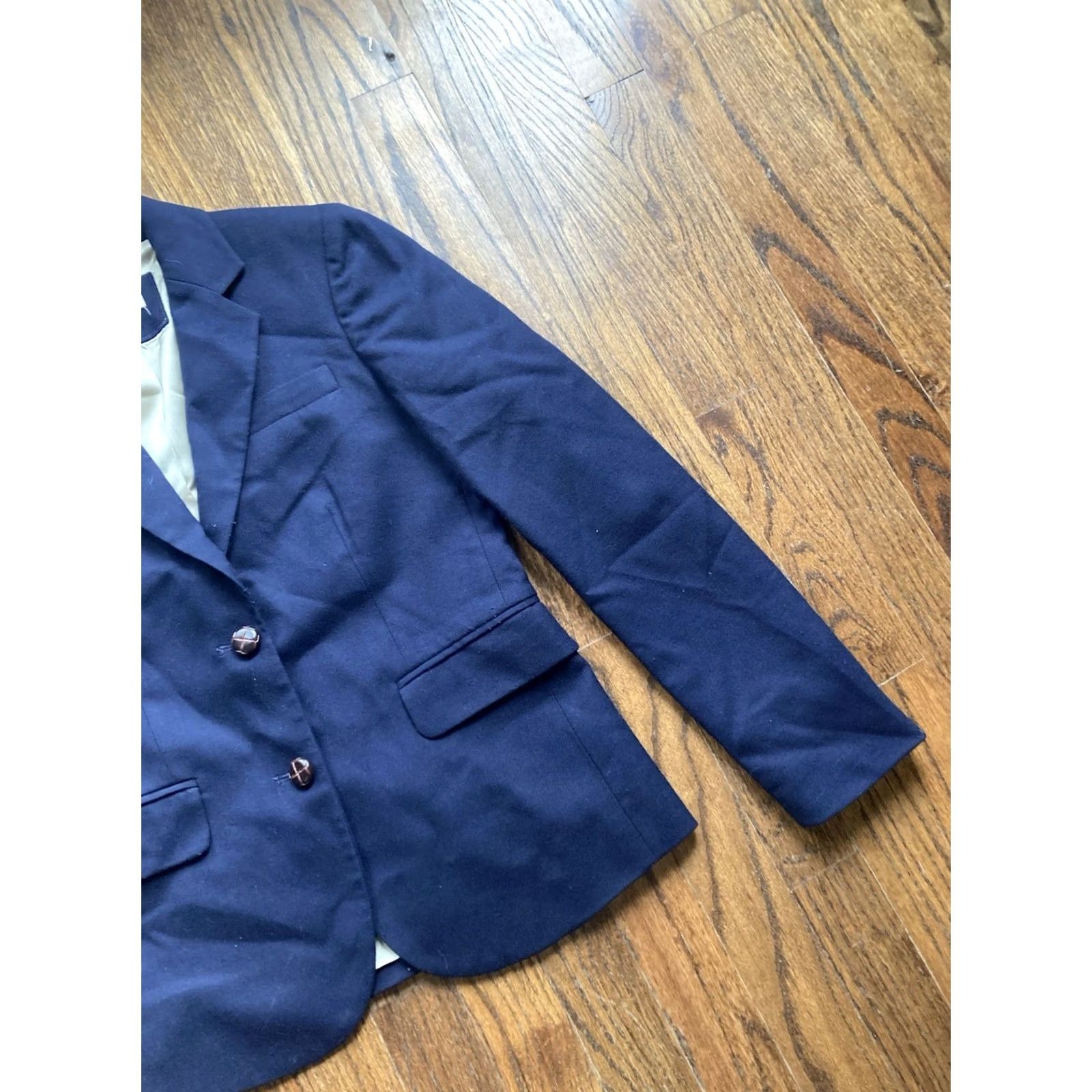 J.Crew J.CREW Womens Keating Blazer Size 00 Navy Blue Wool Blend Office Career Size XXS / US 00 / IT 34 - 3 Thumbnail