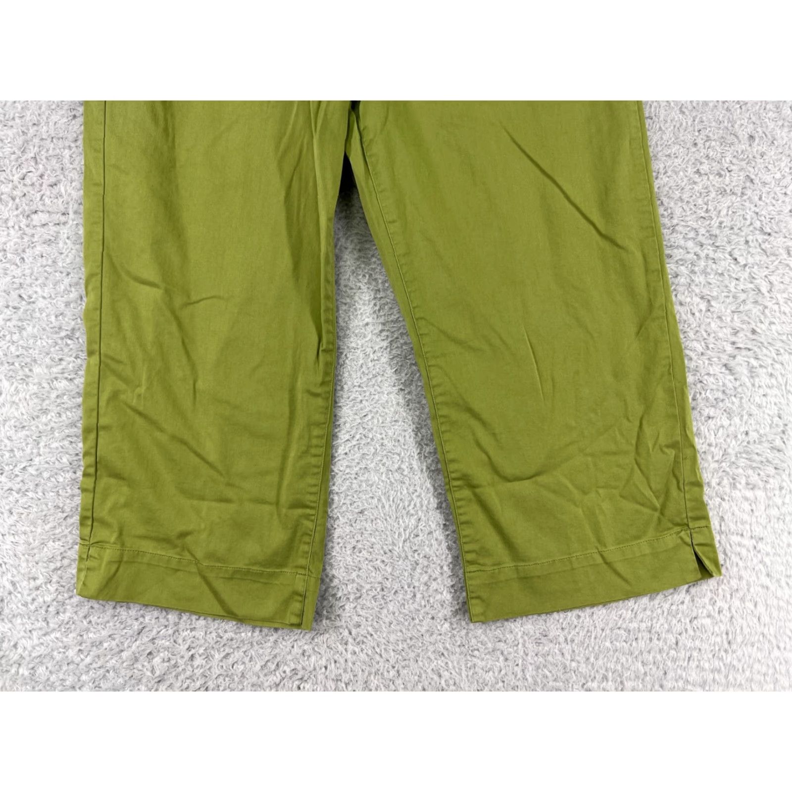Vintage Chico's Green Cotton Blend Capri Pants Women's Size 1 Pockets Stretch Casual Summer Size 25" / US 0 / IT 36 - 4 Thumbnail