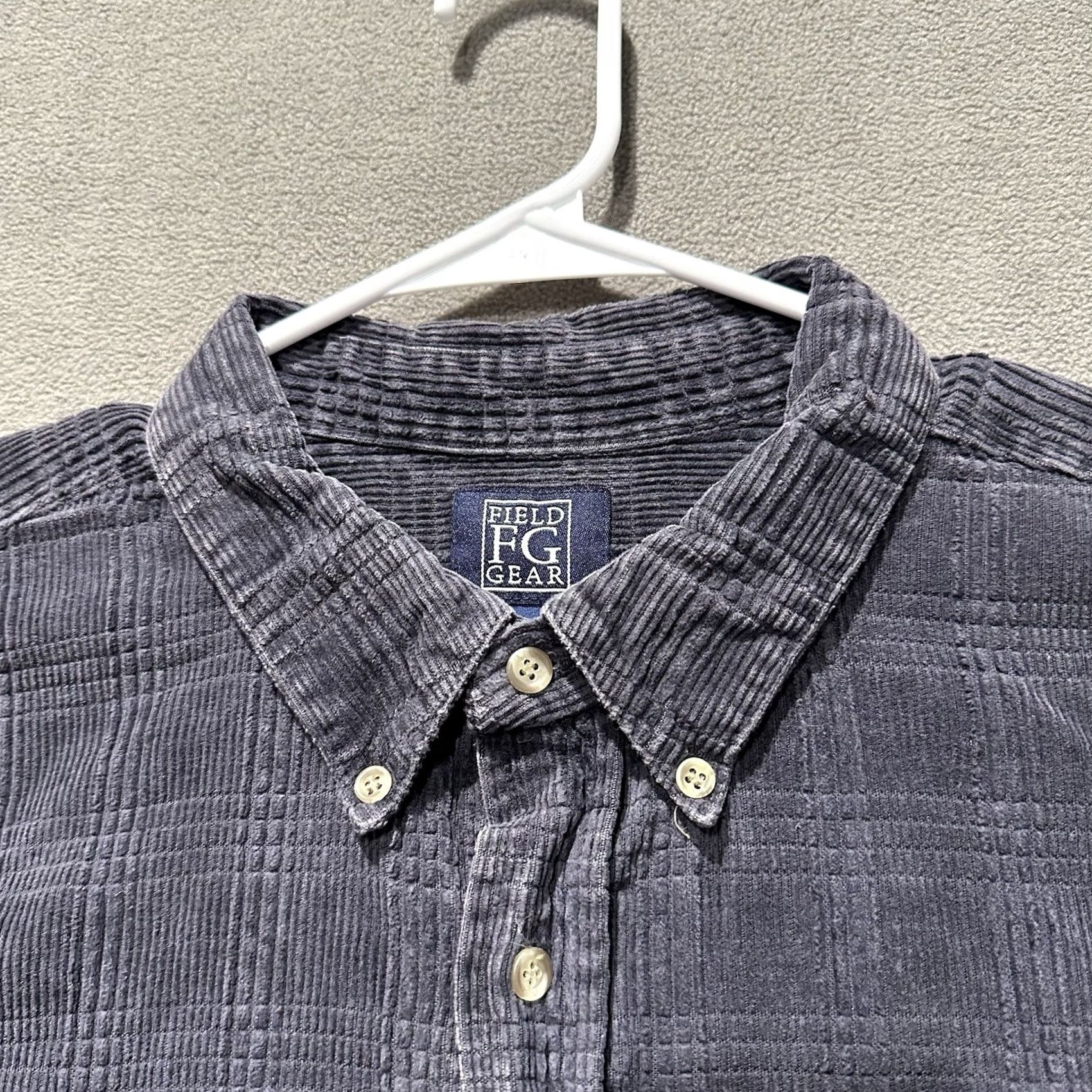 All Blues Field Gear Shirt Mens 2XLT XXL Tall Blue Corduroy Button Down Long Sleeve EUC Size US XXL / EU 58 / 5 - 3 Thumbnail
