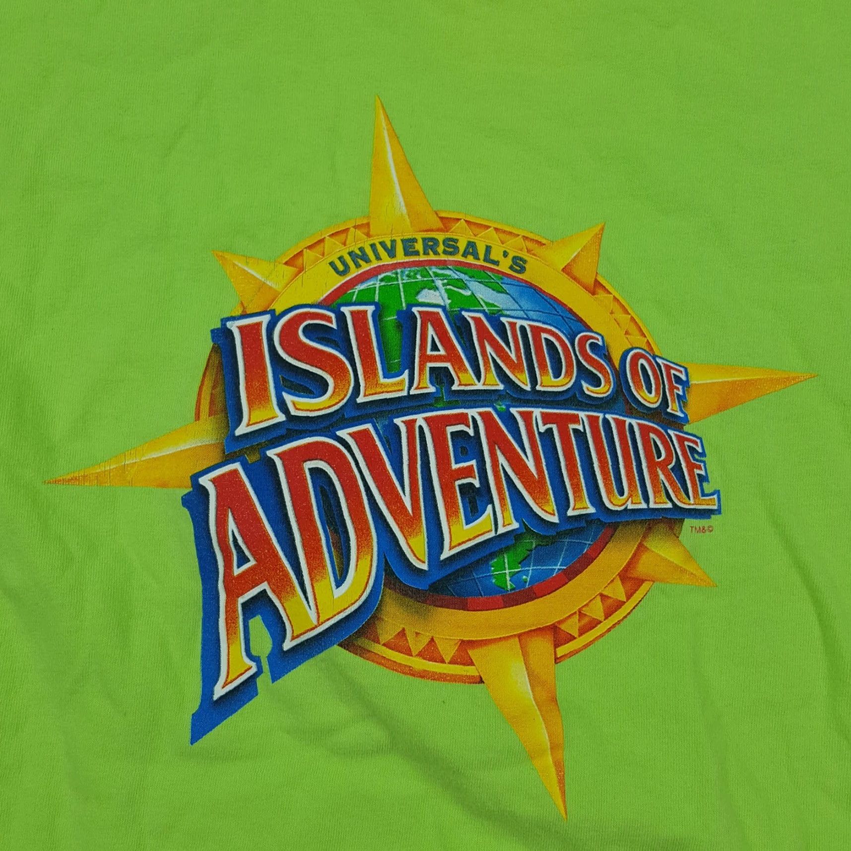 Vintage VINTAGE Universal Islands Of Adventure Theme Park Green Retro T Shirt M Men XS? Size US M / EU 48-50 / 2 - 3 Thumbnail