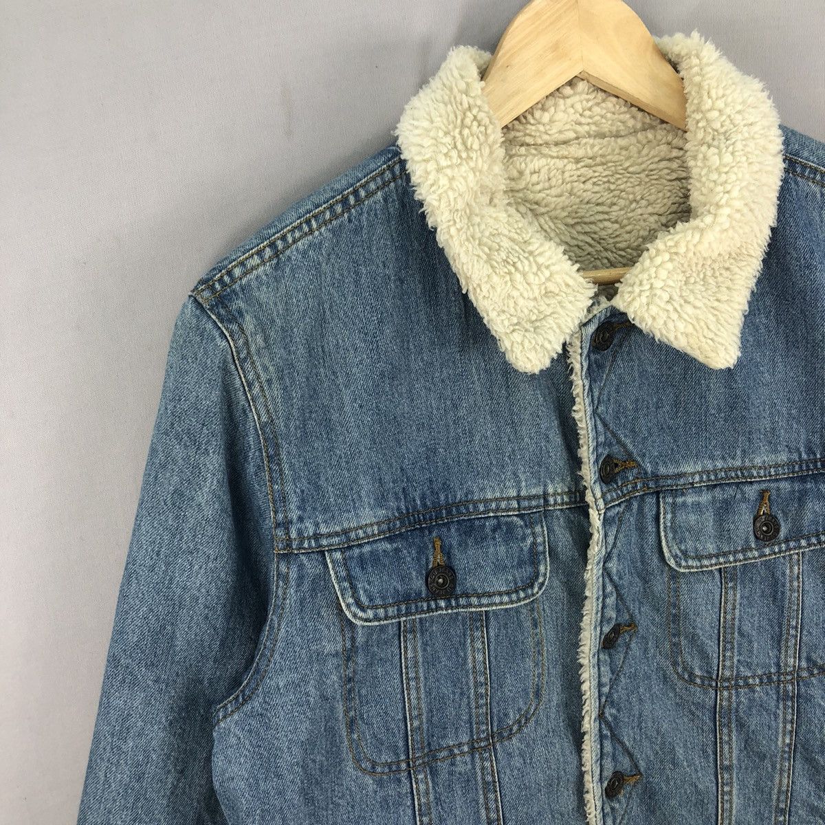 GU GU Sherpa Lined Denim Jacket Size US S / EU 44-46 / 1 - 2 Thumbnail