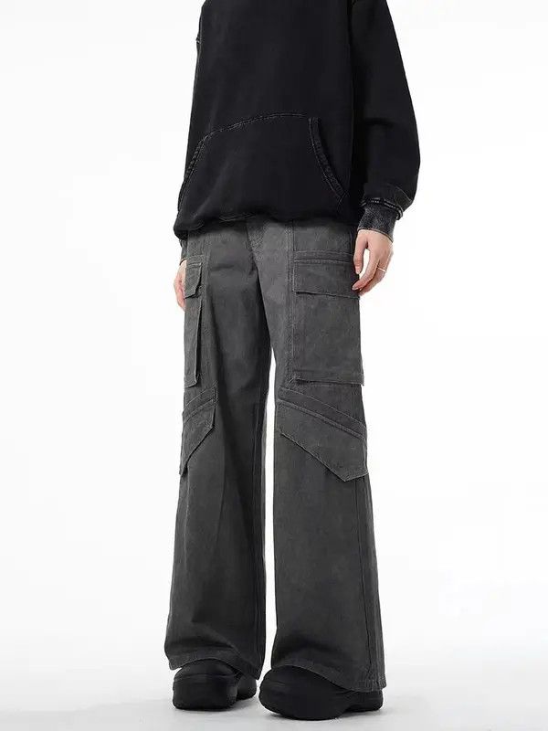 VIBE Vintage washed multi-pocket cargo jeans Size US 32 / EU 48 - 2 Thumbnail